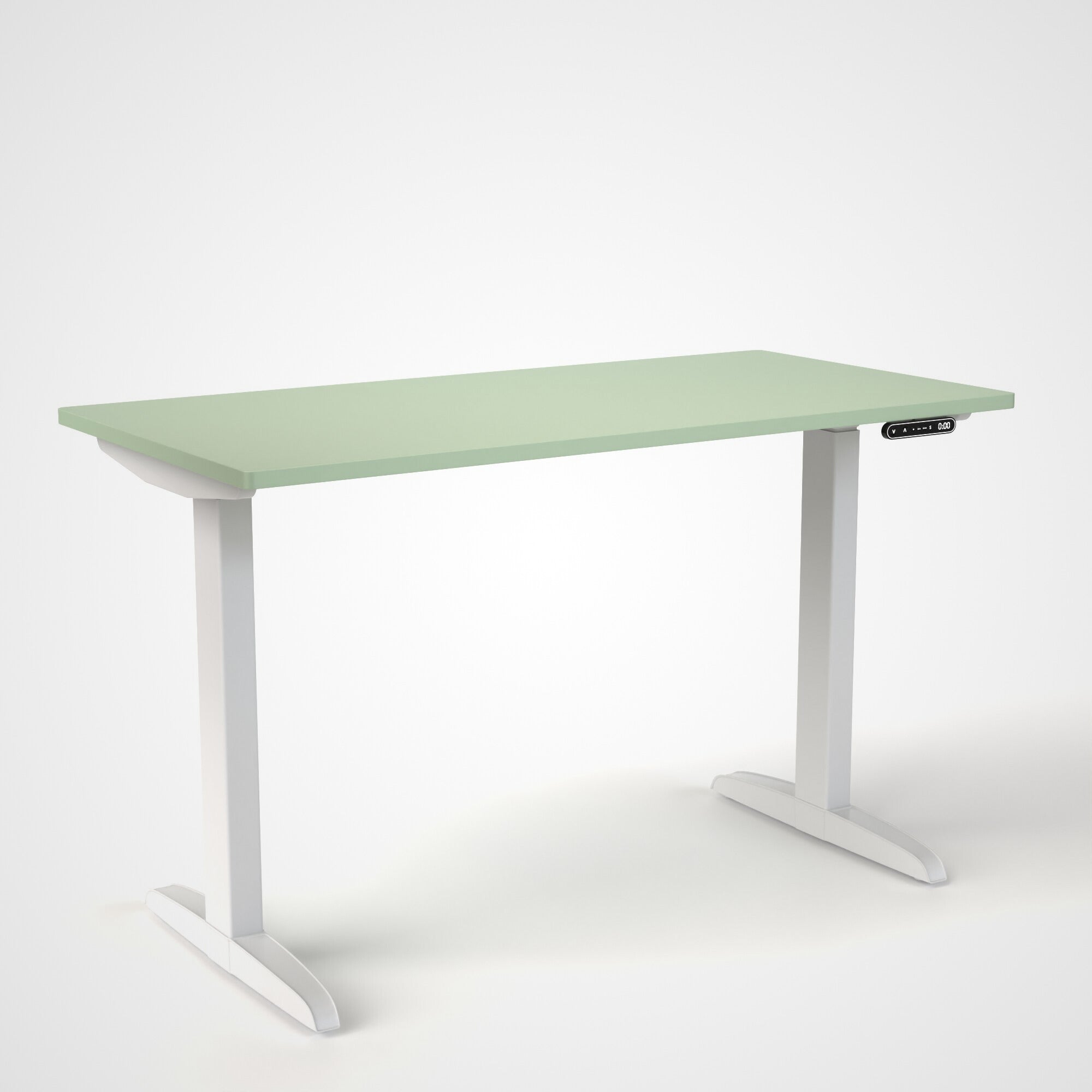 Model 301 | Everyday Electric Sit-Stand Desk (48"x24") | Green | White Legs
