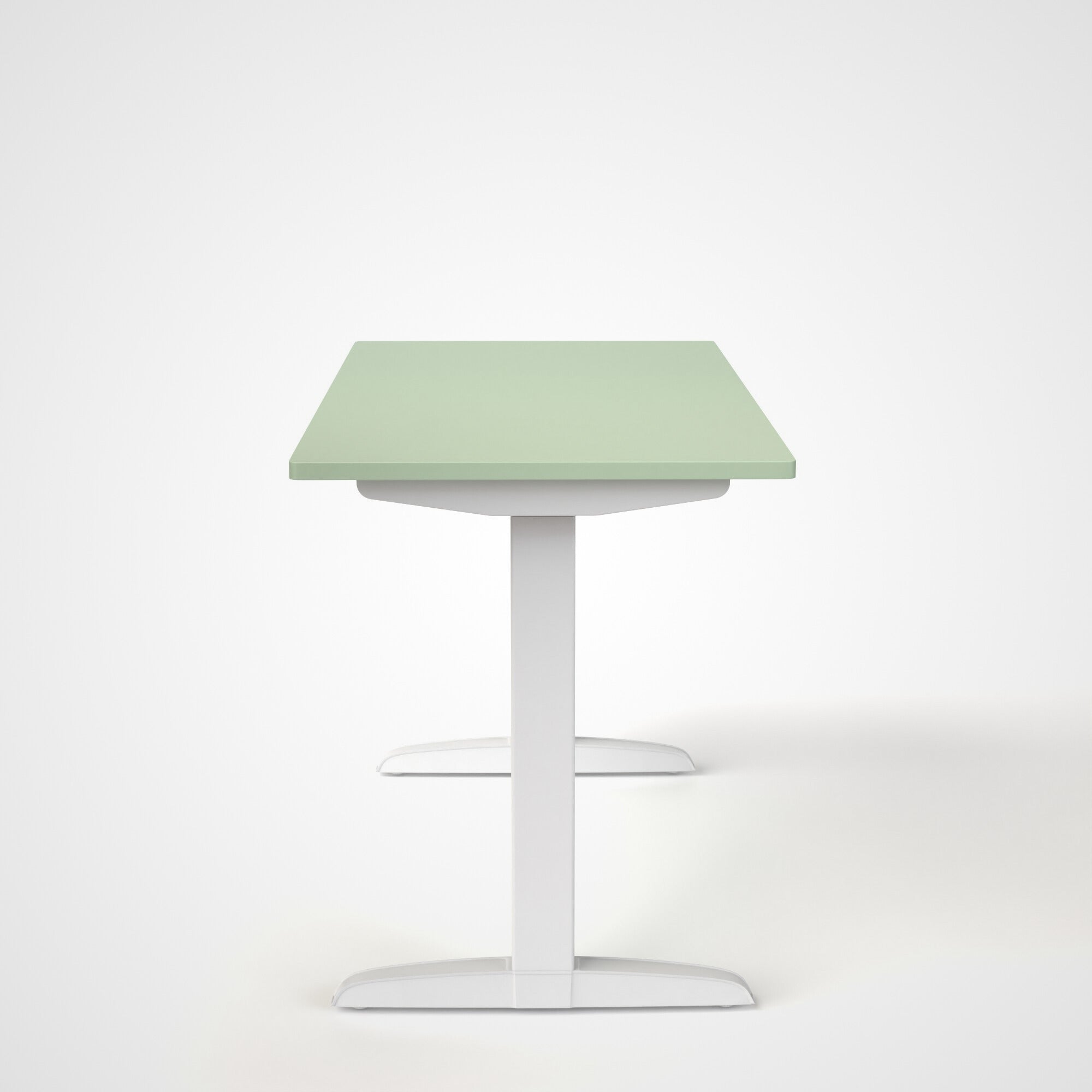 Model 301 | Everyday Electric Sit-Stand Desk (48"x24") | Green | White Legs