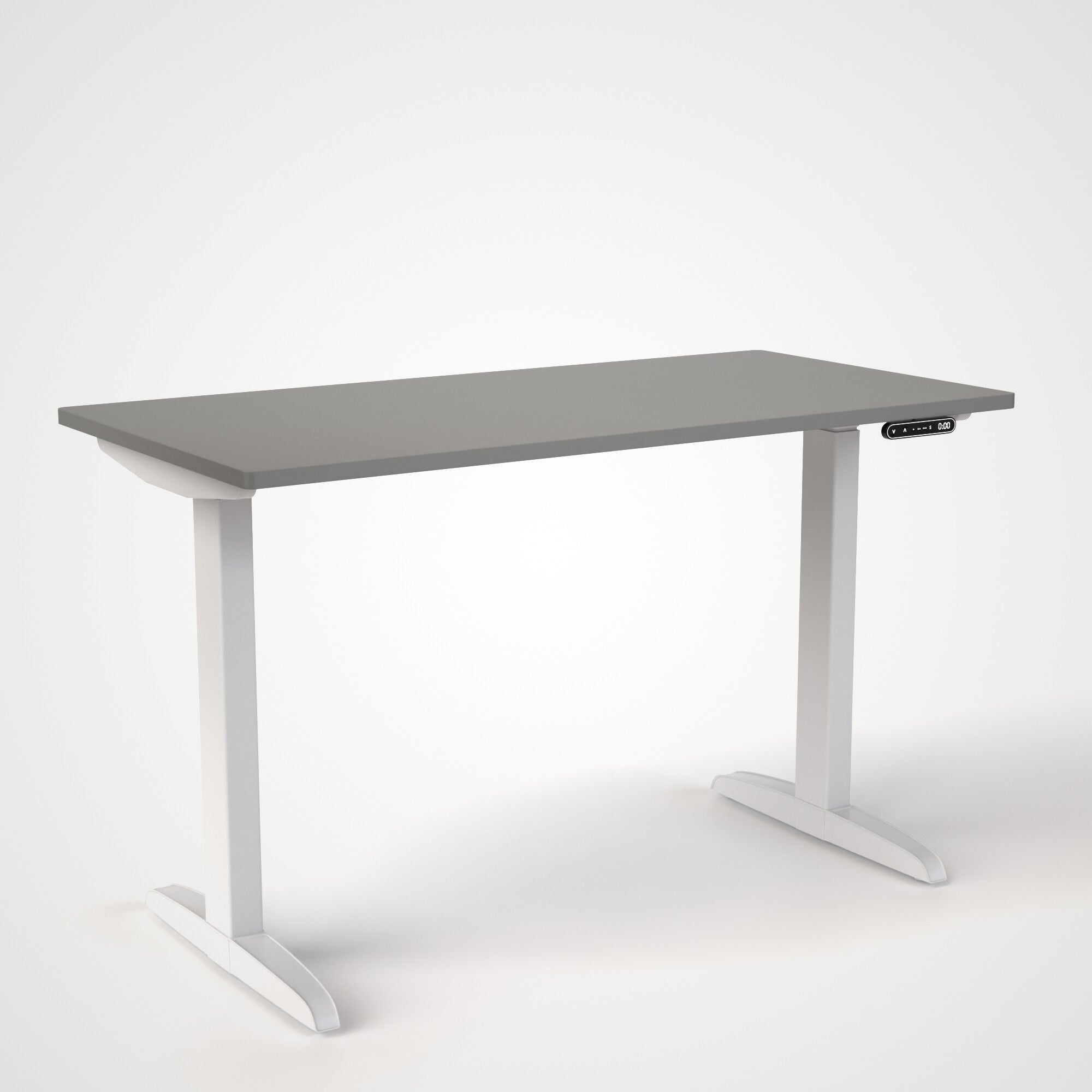 Model 301 | Everyday Electric Sit-Stand Desk (48"x24") | Grey | White Legs