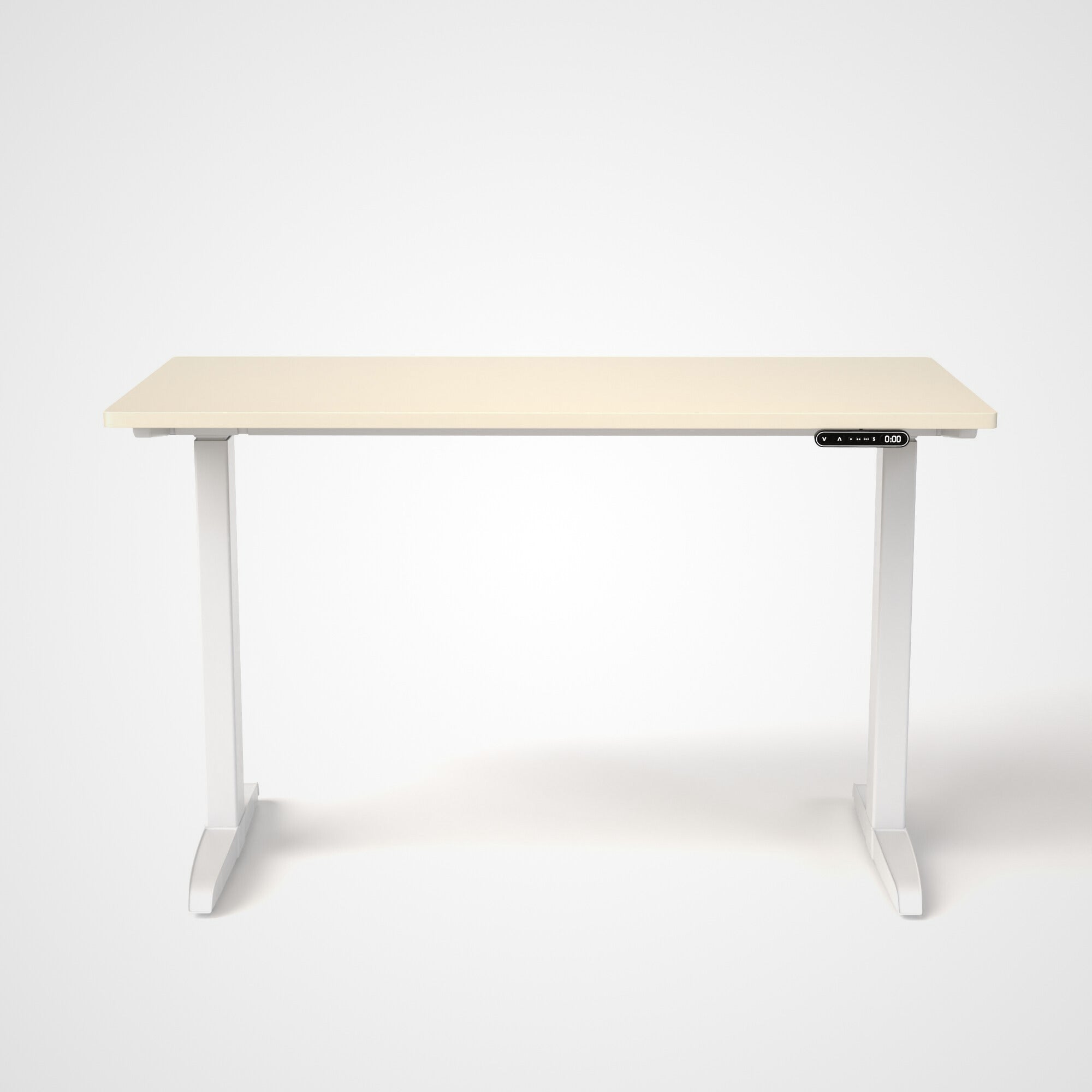 Model 301 | Everyday Electric Sit-Stand Desk (48"x24") | Ivory | White Legs
