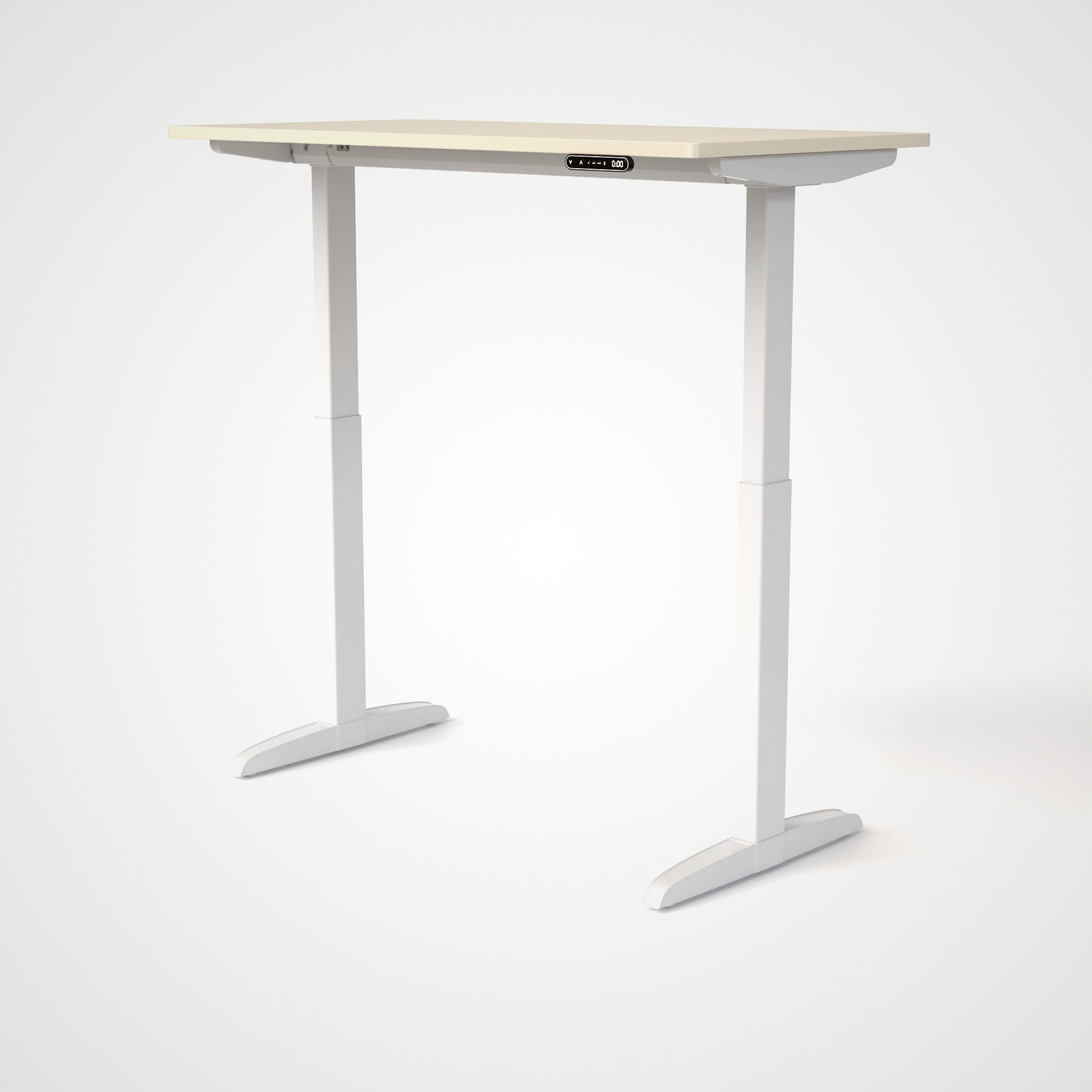 Model 301 | Everyday Electric Sit-Stand Desk (48"x24") | Ivory | White Legs