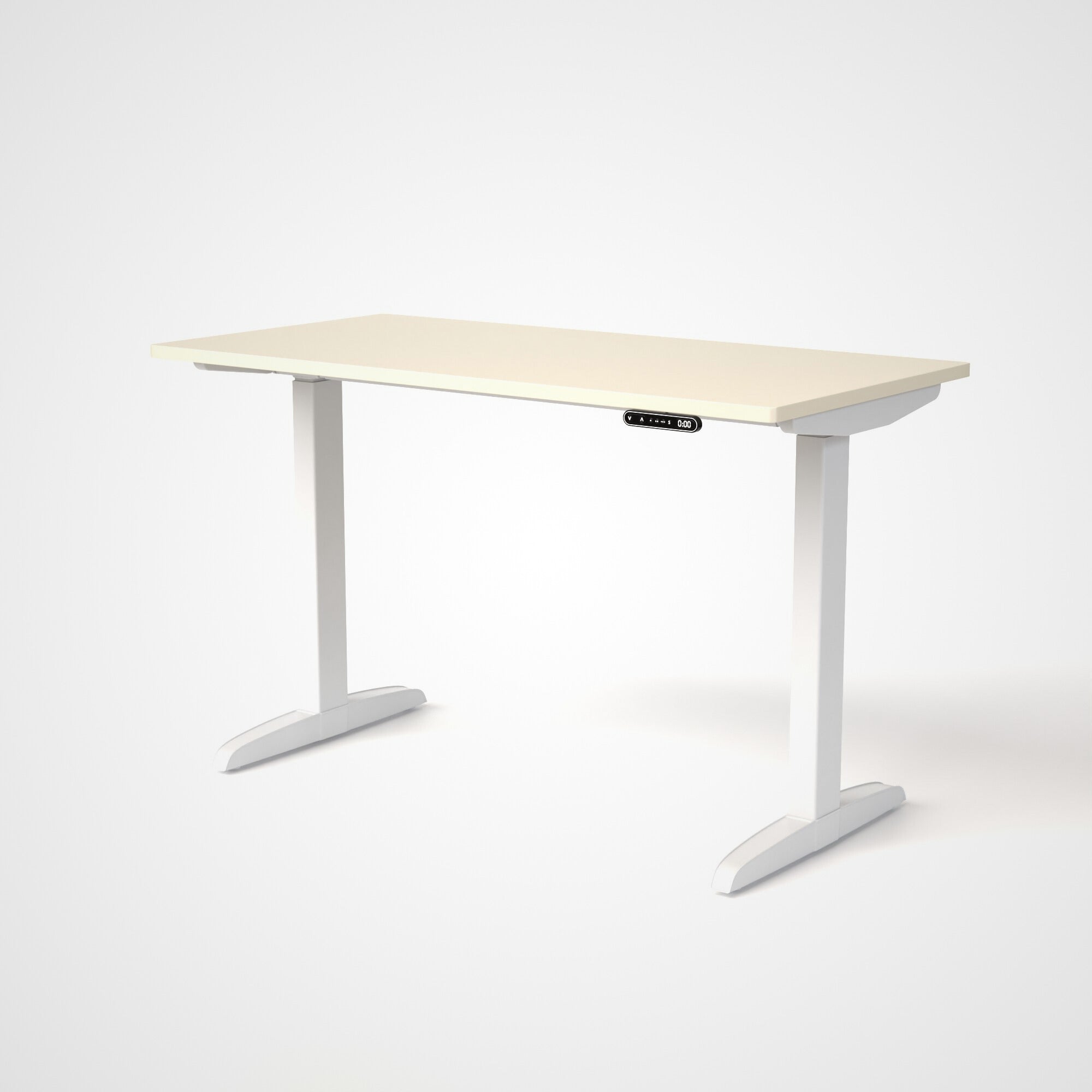 Model 301 | Everyday Electric Sit-Stand Desk (48"x24") | Ivory | White Legs