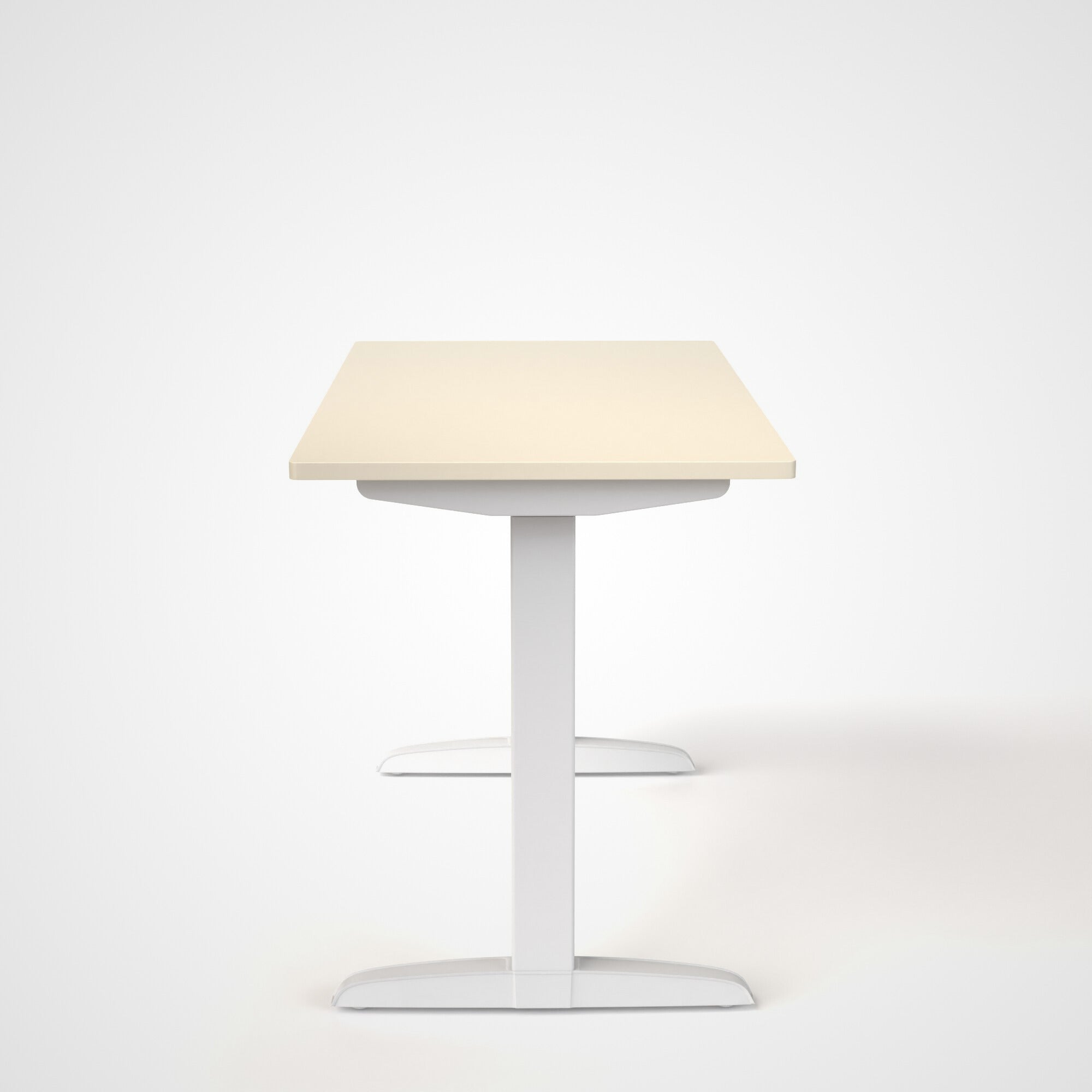 Model 301 | Everyday Electric Sit-Stand Desk (48"x24") | Ivory | White Legs
