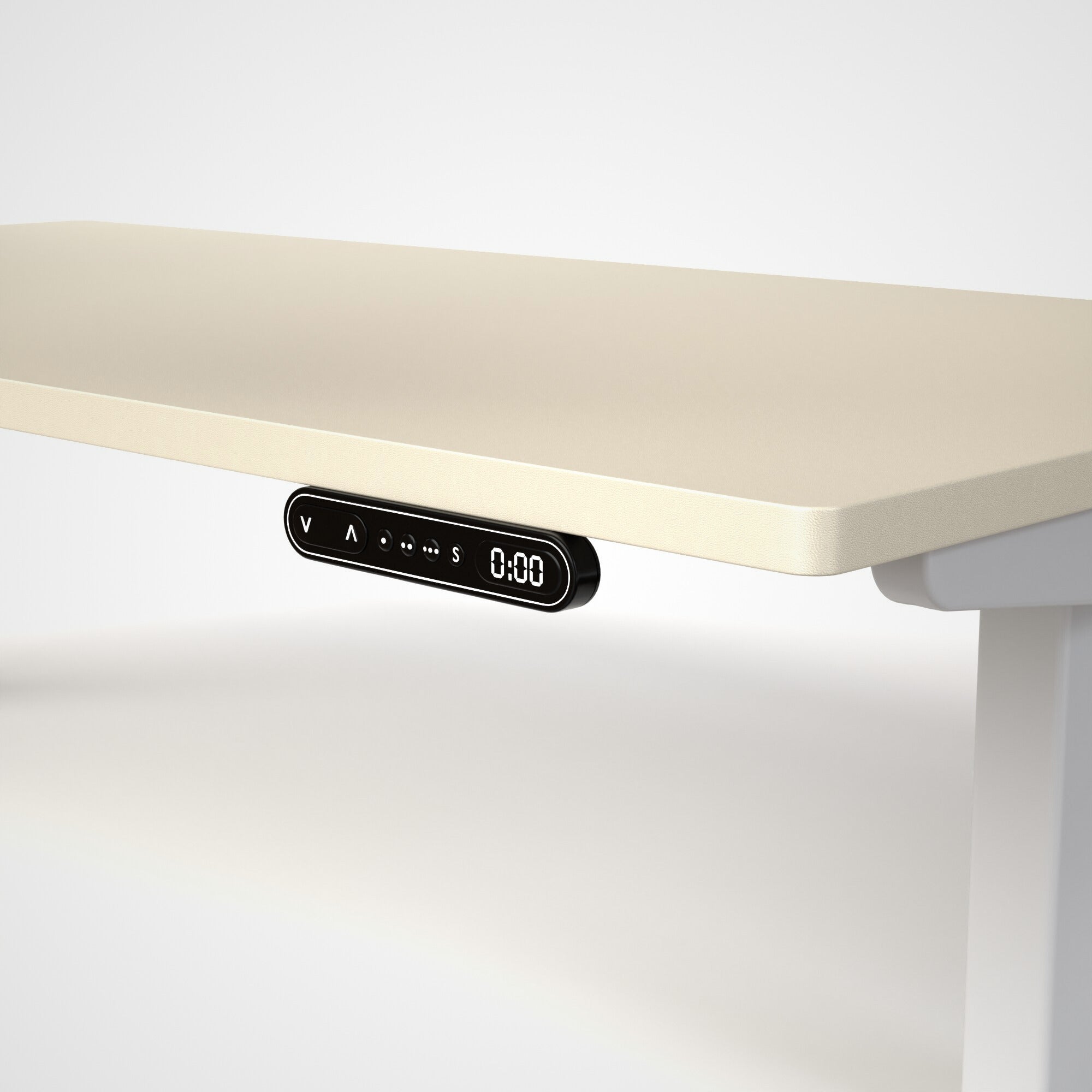 Model 301 | Everyday Electric Sit-Stand Desk (48"x24") | Ivory | White Legs