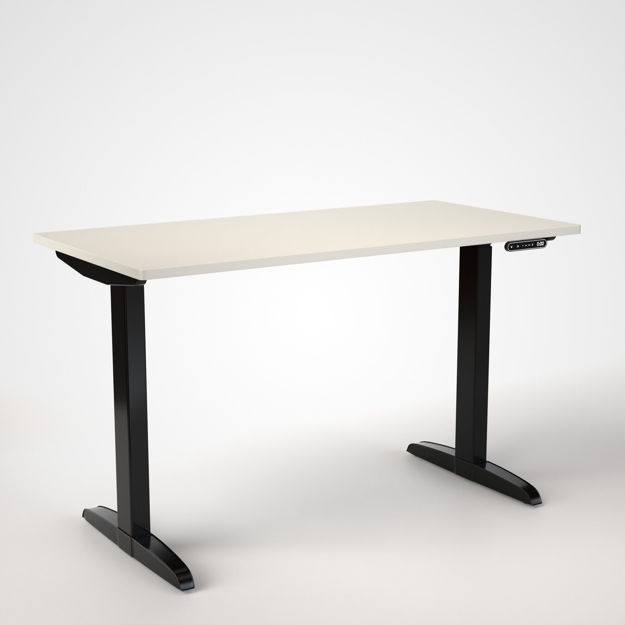 Model 301 | Everyday Electric Sit-Stand Desk (48"x24") | White | Black Legs