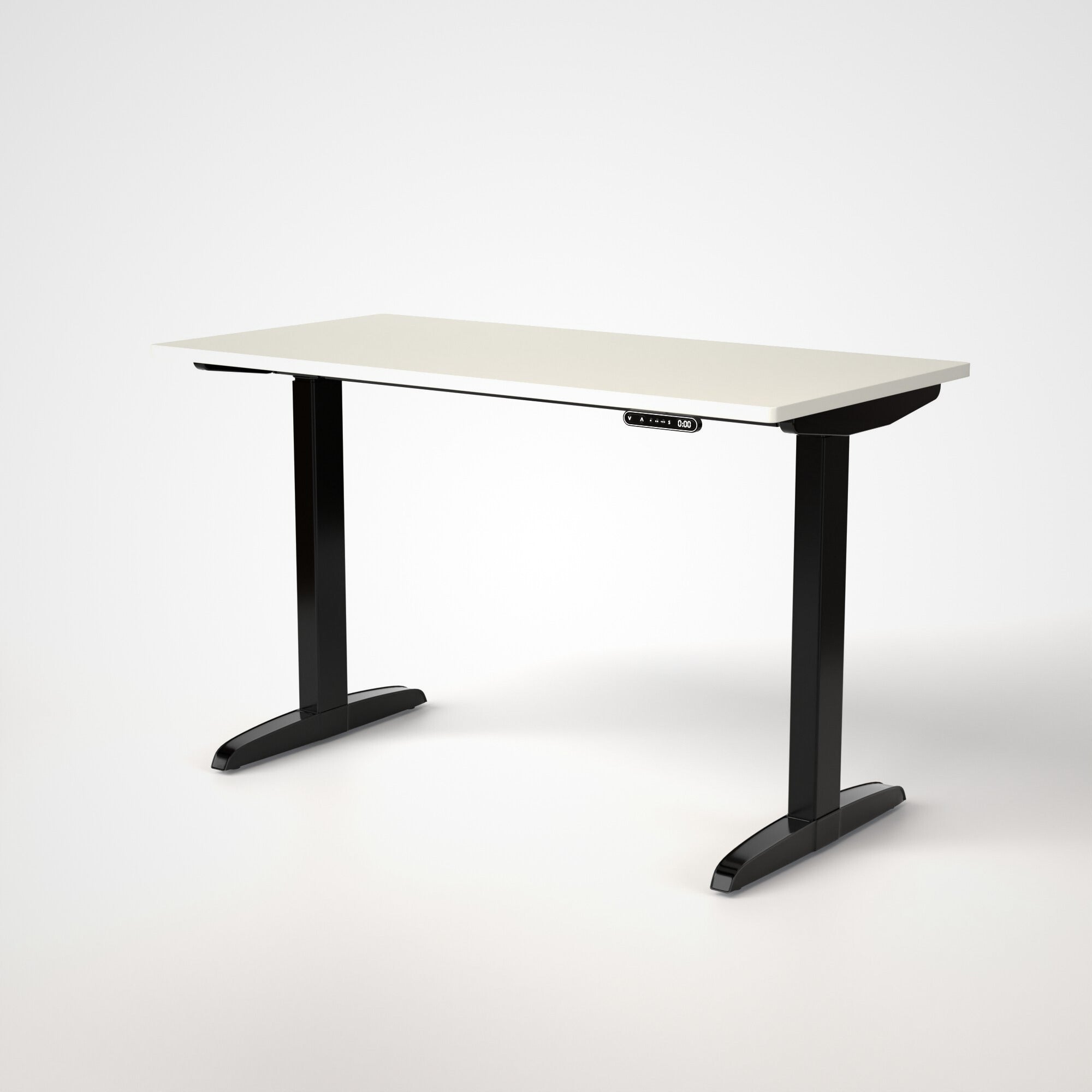 Model 301 | Everyday Electric Sit-Stand Desk (48"x24") | White | Black Legs