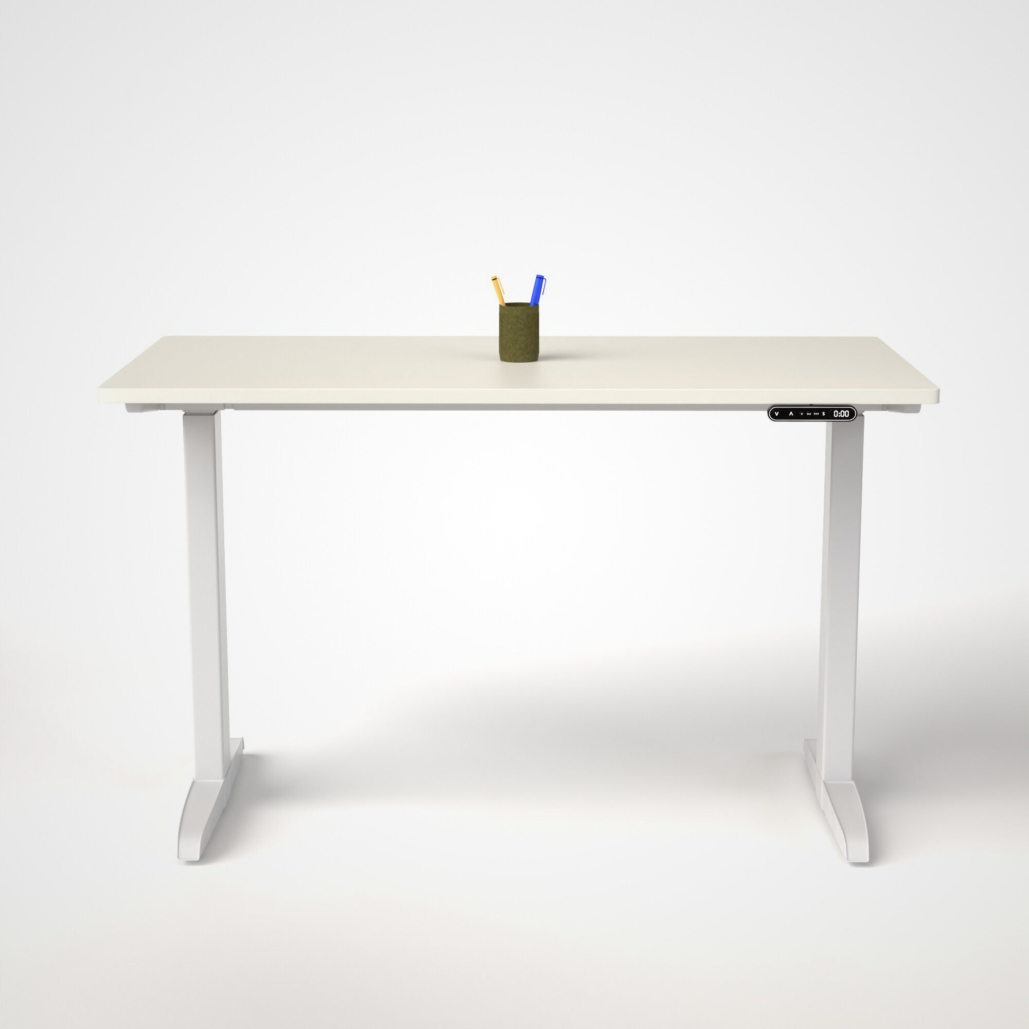 Model 301 | Everyday Electric Sit-Stand Desk (48"x24") | White | White Legs