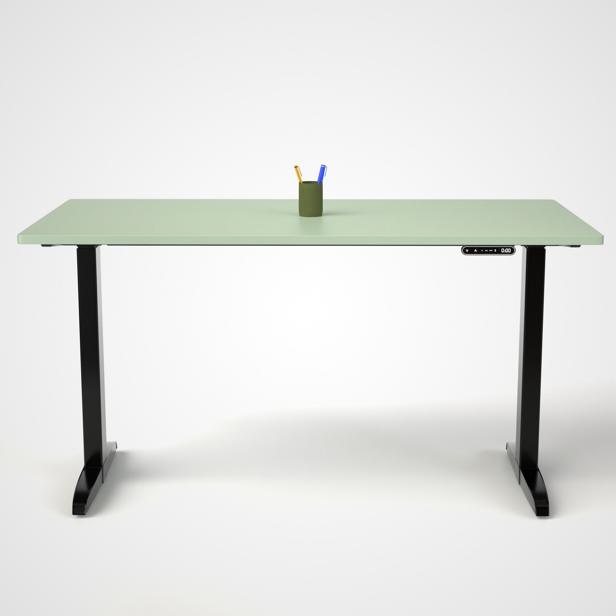 Model 301 | Everyday Electric Sit-Stand Desk (55"x27") | Green | Black Legs