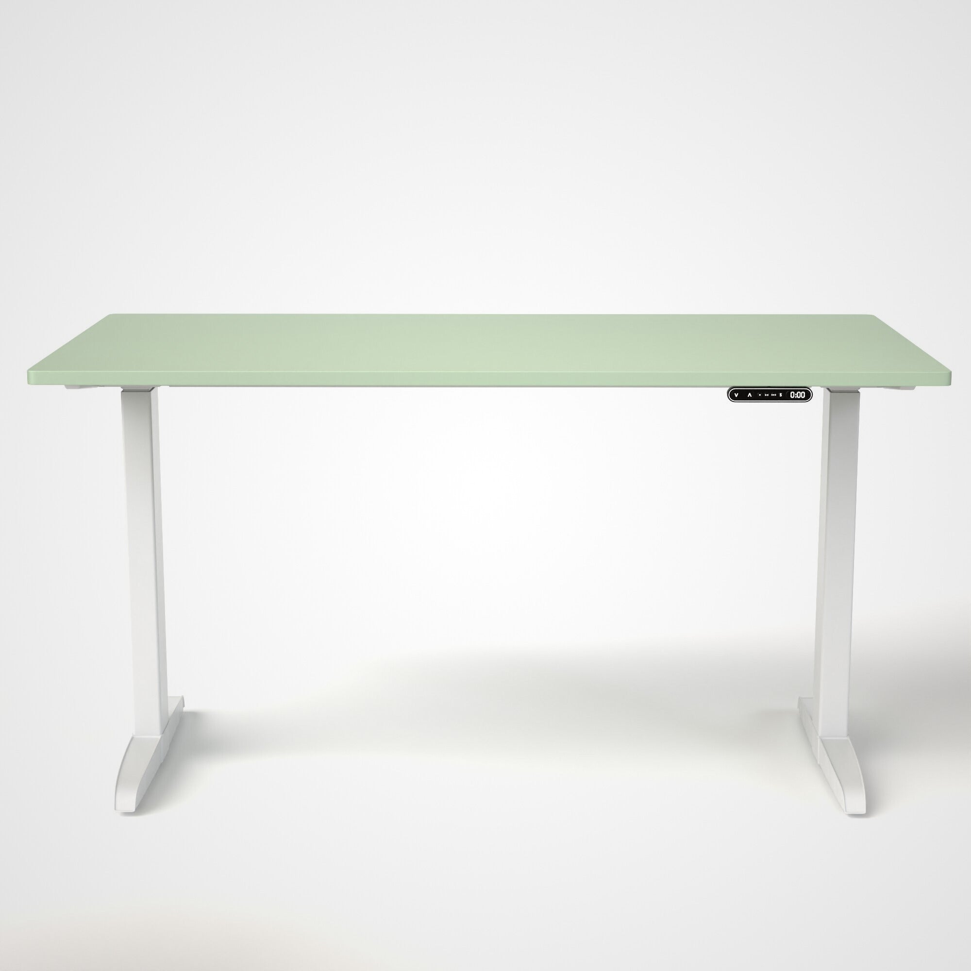 Model 301 | Everyday Electric Sit-Stand Desk (55"x27") | Green | White Legs