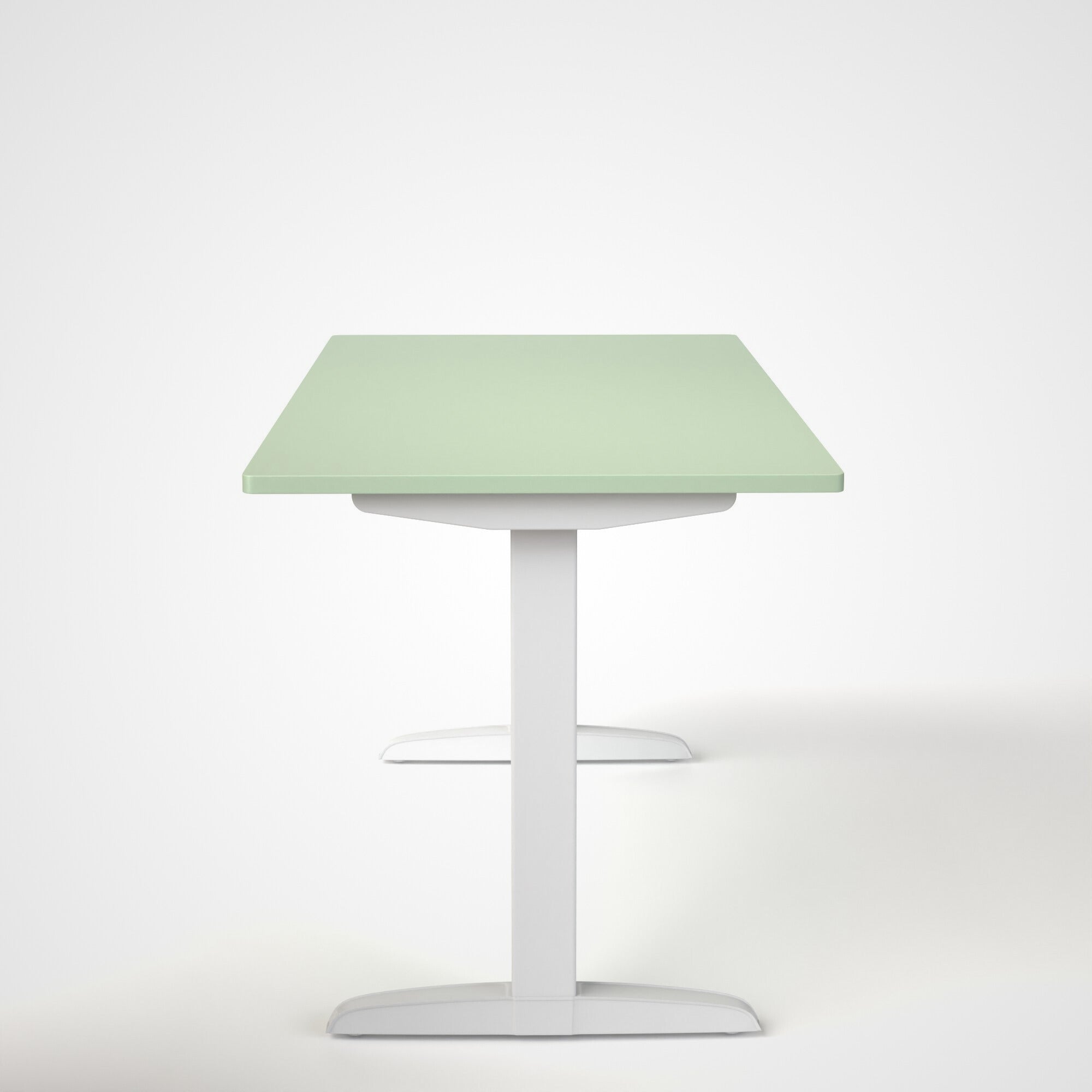 Model 301 | Everyday Electric Sit-Stand Desk (55"x27") | Green | White Legs