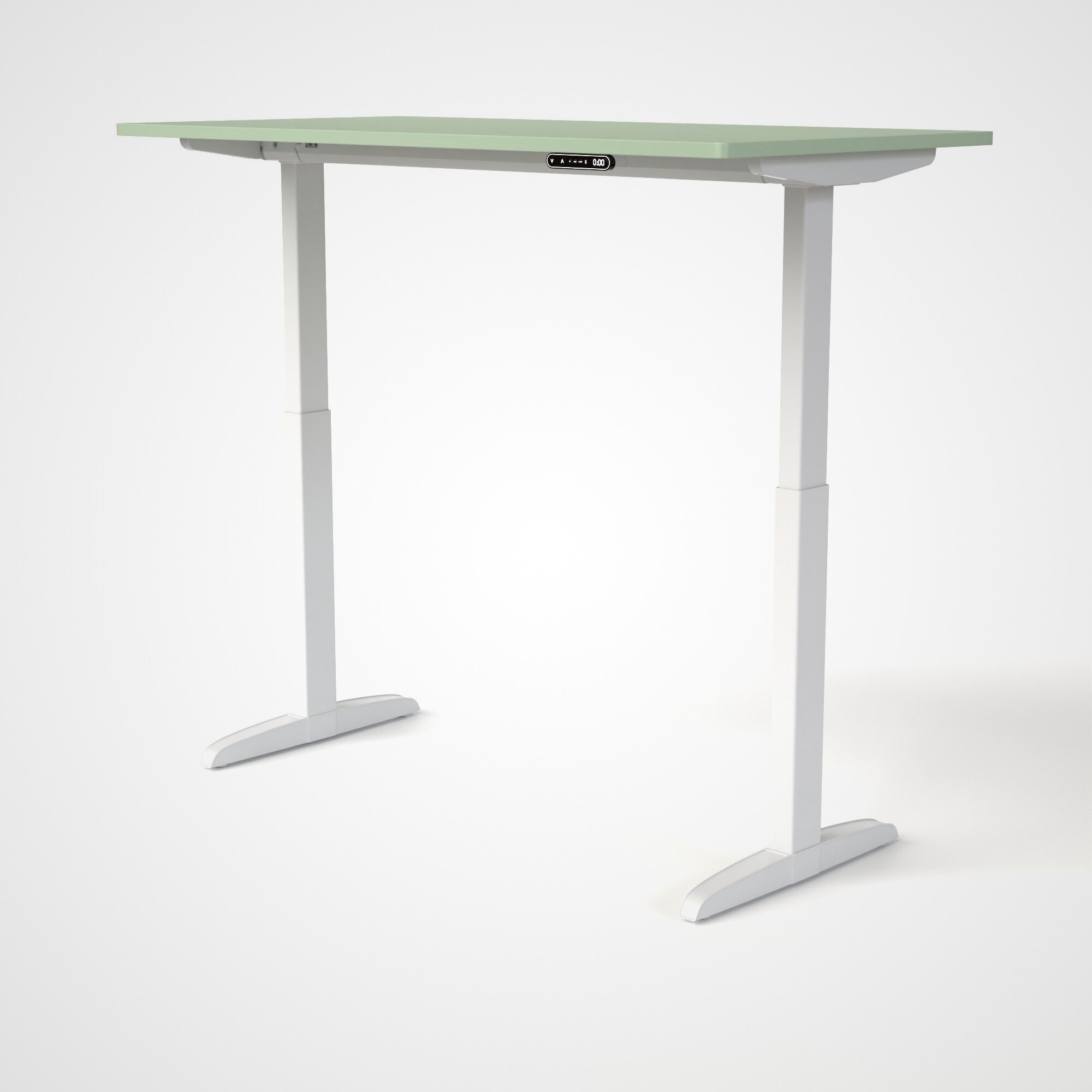 Model 301 | Everyday Electric Sit-Stand Desk (55"x27") | Green | White Legs