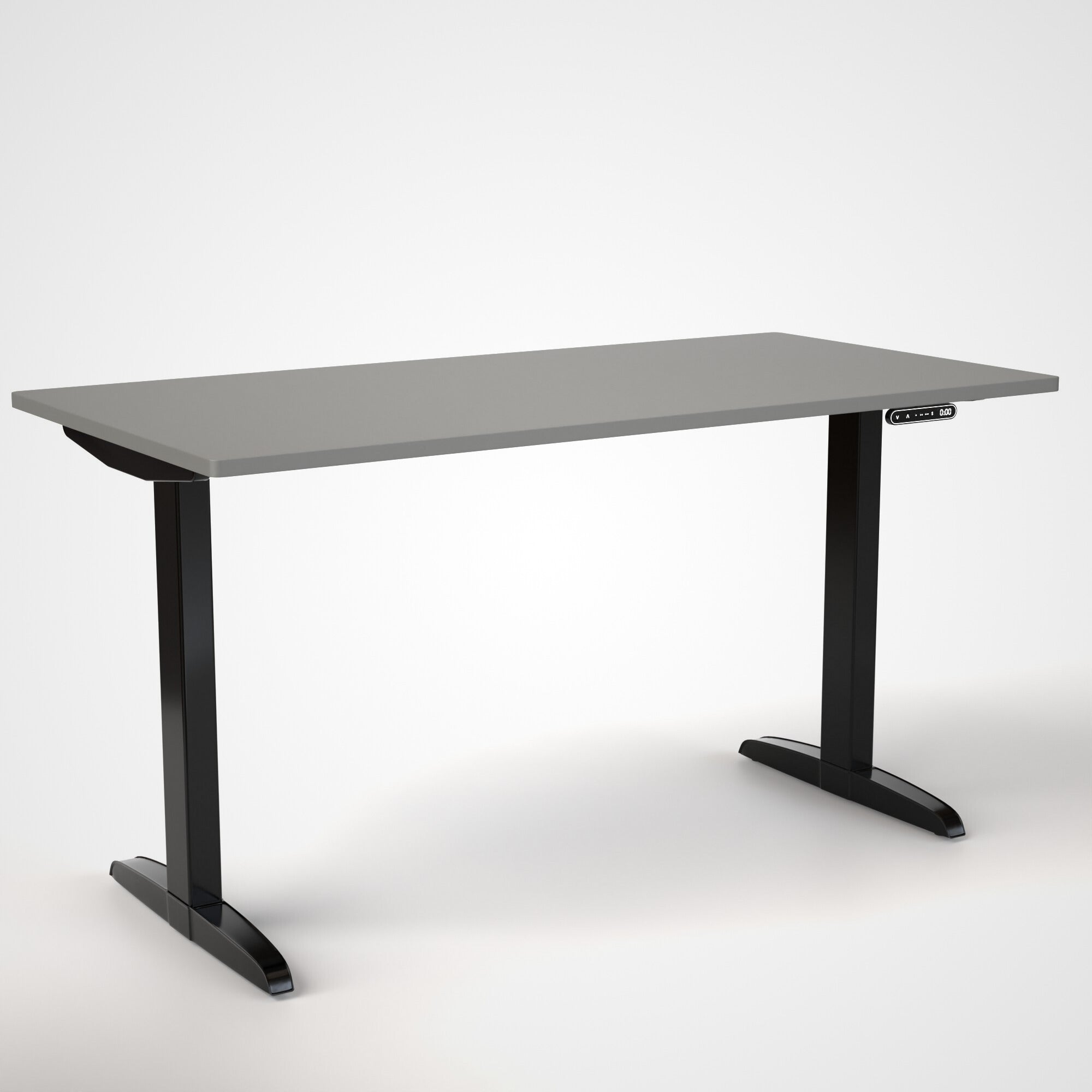 Model 301 | Everyday Electric Sit-Stand Desk (55"x27") | Grey | Black Legs