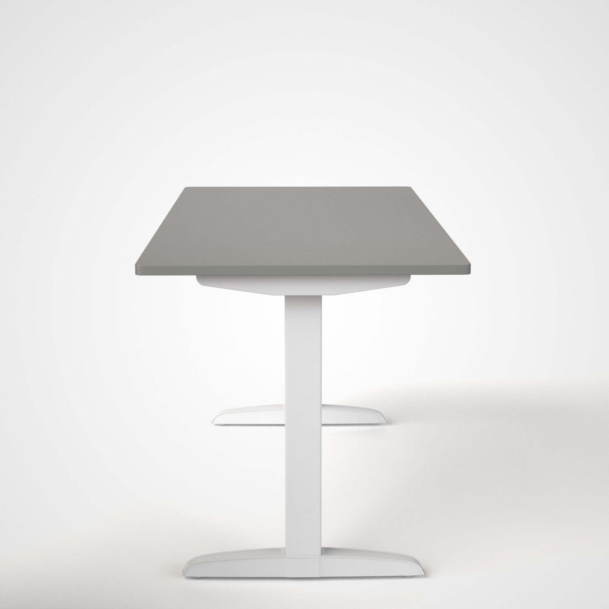 Model 301 | Everyday Electric Sit-Stand Desk (55"x27") | Grey | White Legs