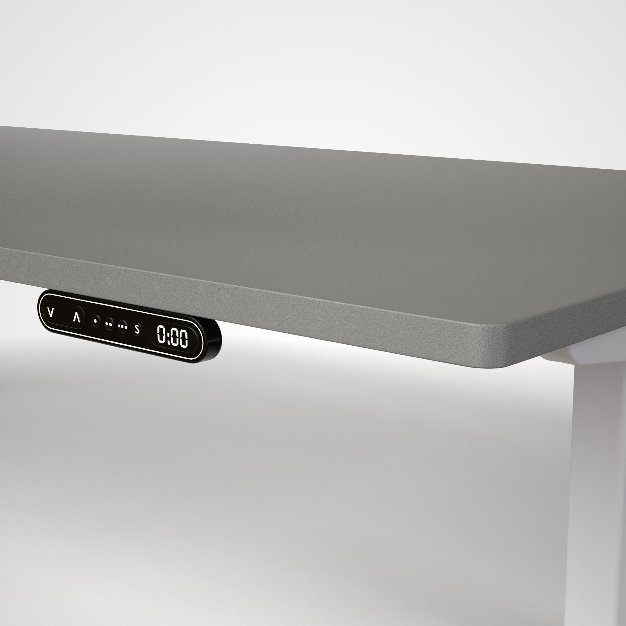 Model 301 | Everyday Electric Sit-Stand Desk (55"x27") | Grey | White Legs