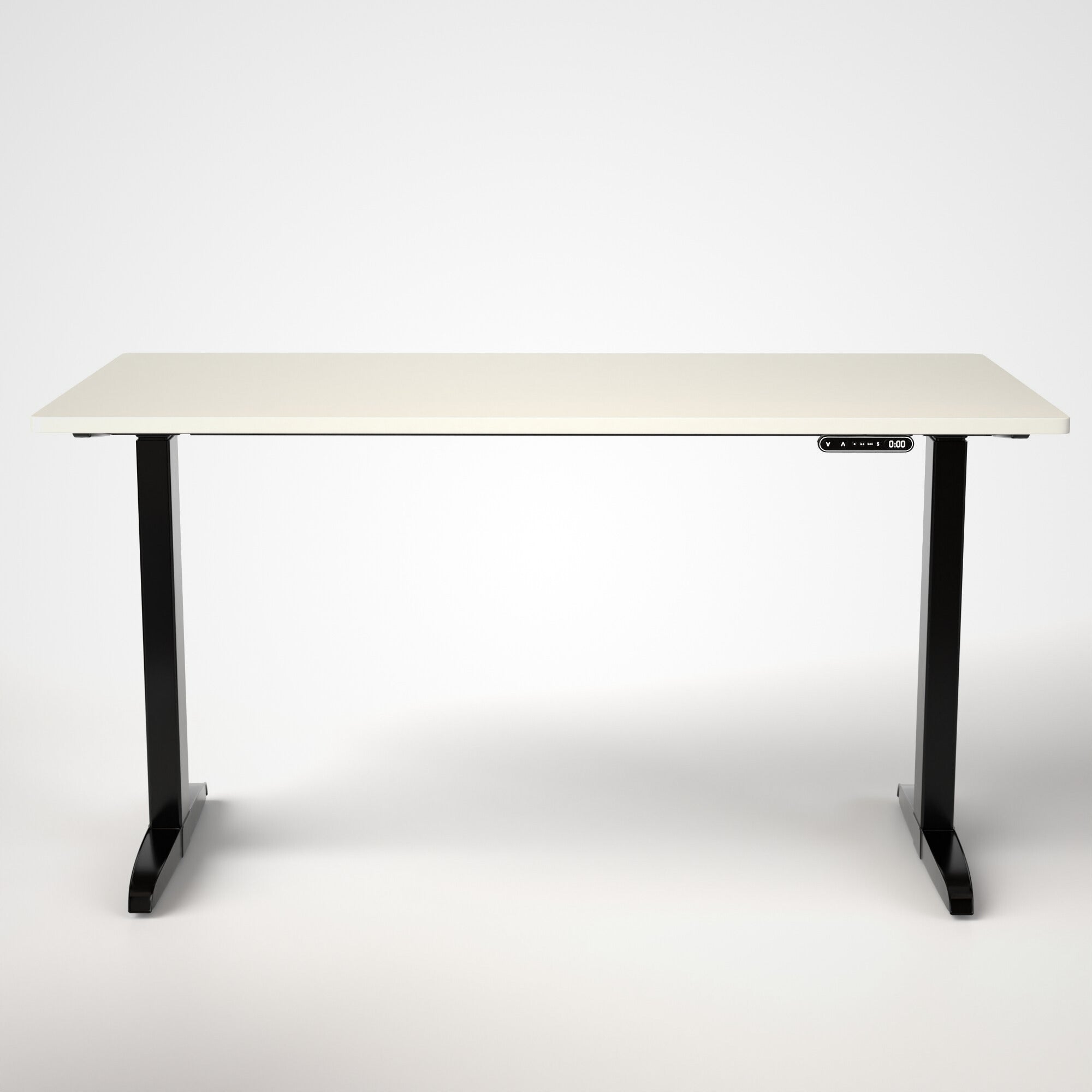 Model 301 | Everyday Electric Sit-Stand Desk (55"x27")  | White | Black Legs
