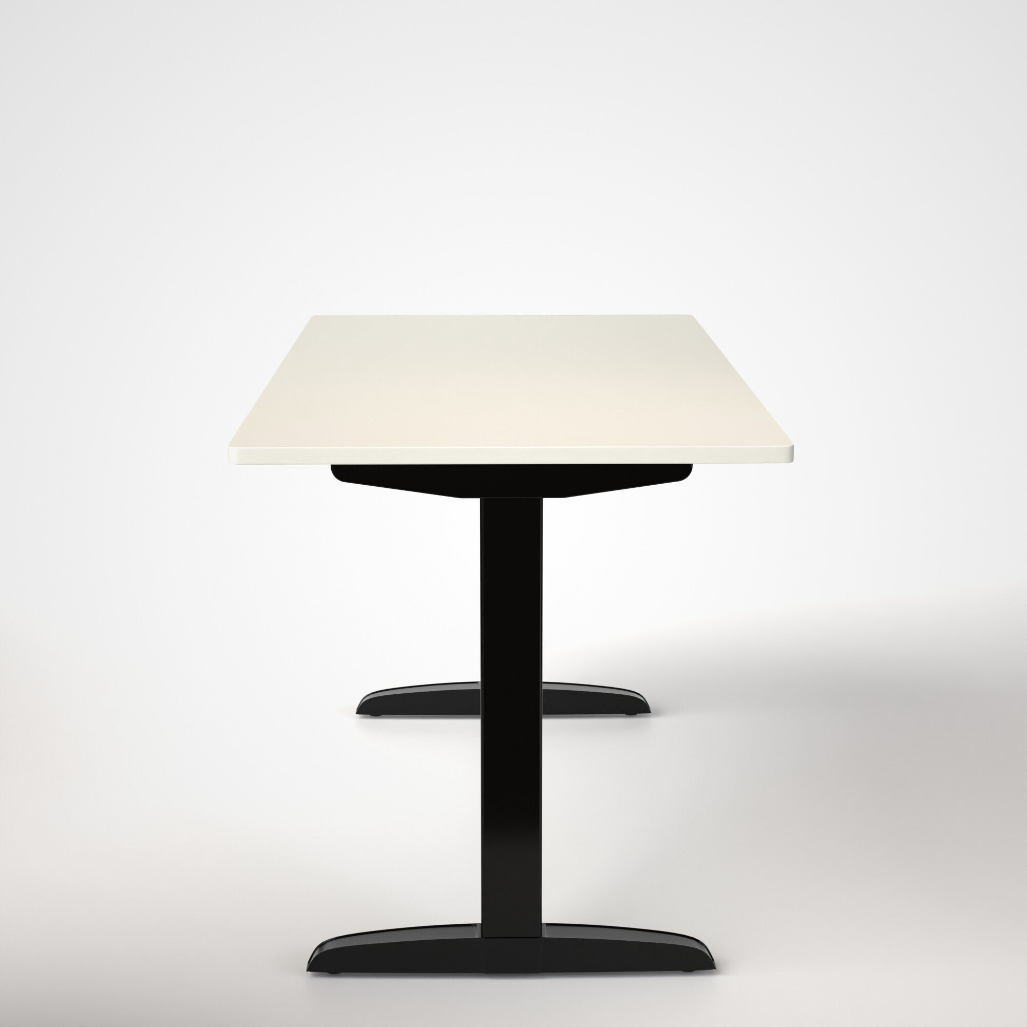 Model 301 | Everyday Electric Sit-Stand Desk (55"x27")  | White | Black Legs