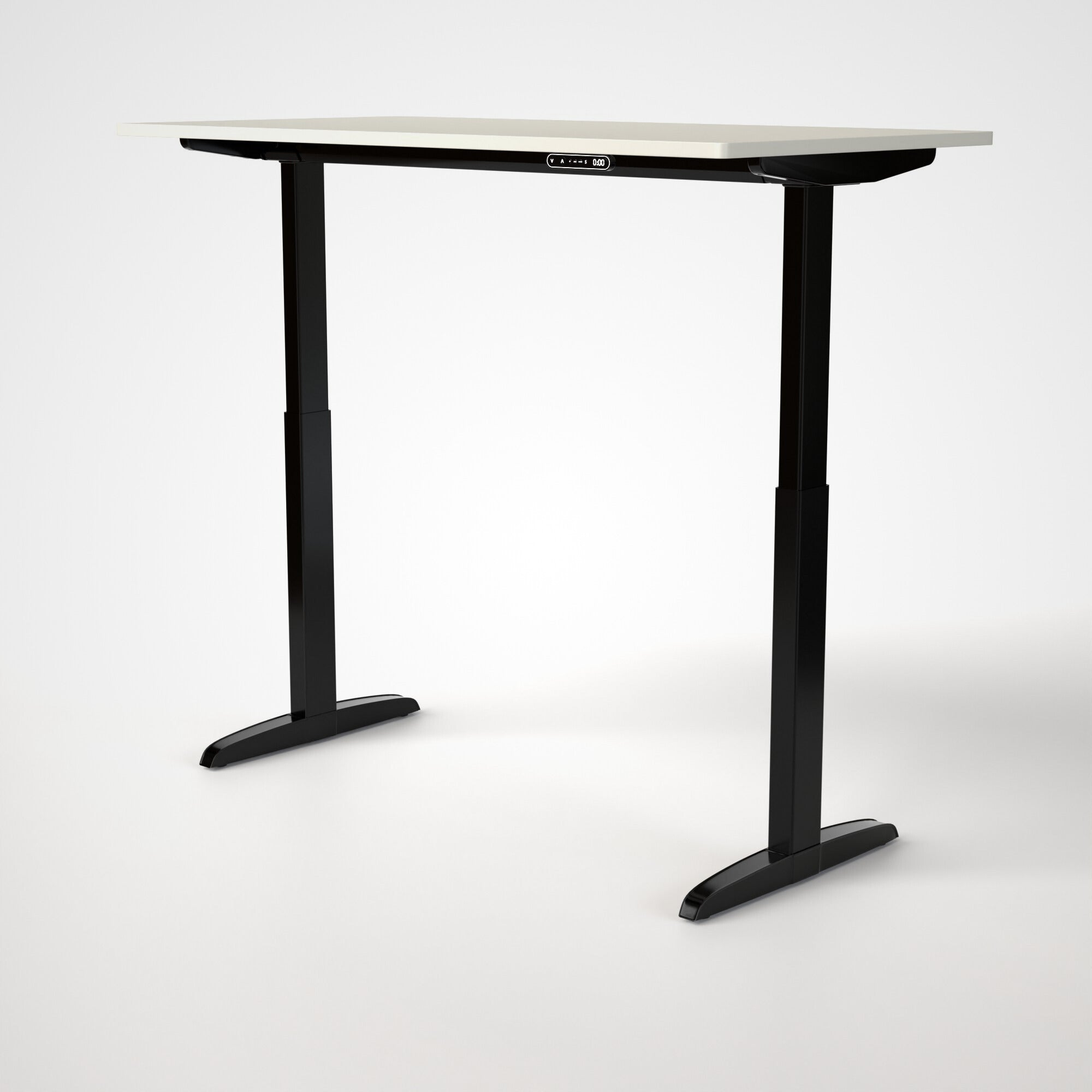Model 301 | Everyday Electric Sit-Stand Desk (55"x27")  | White | Black Legs