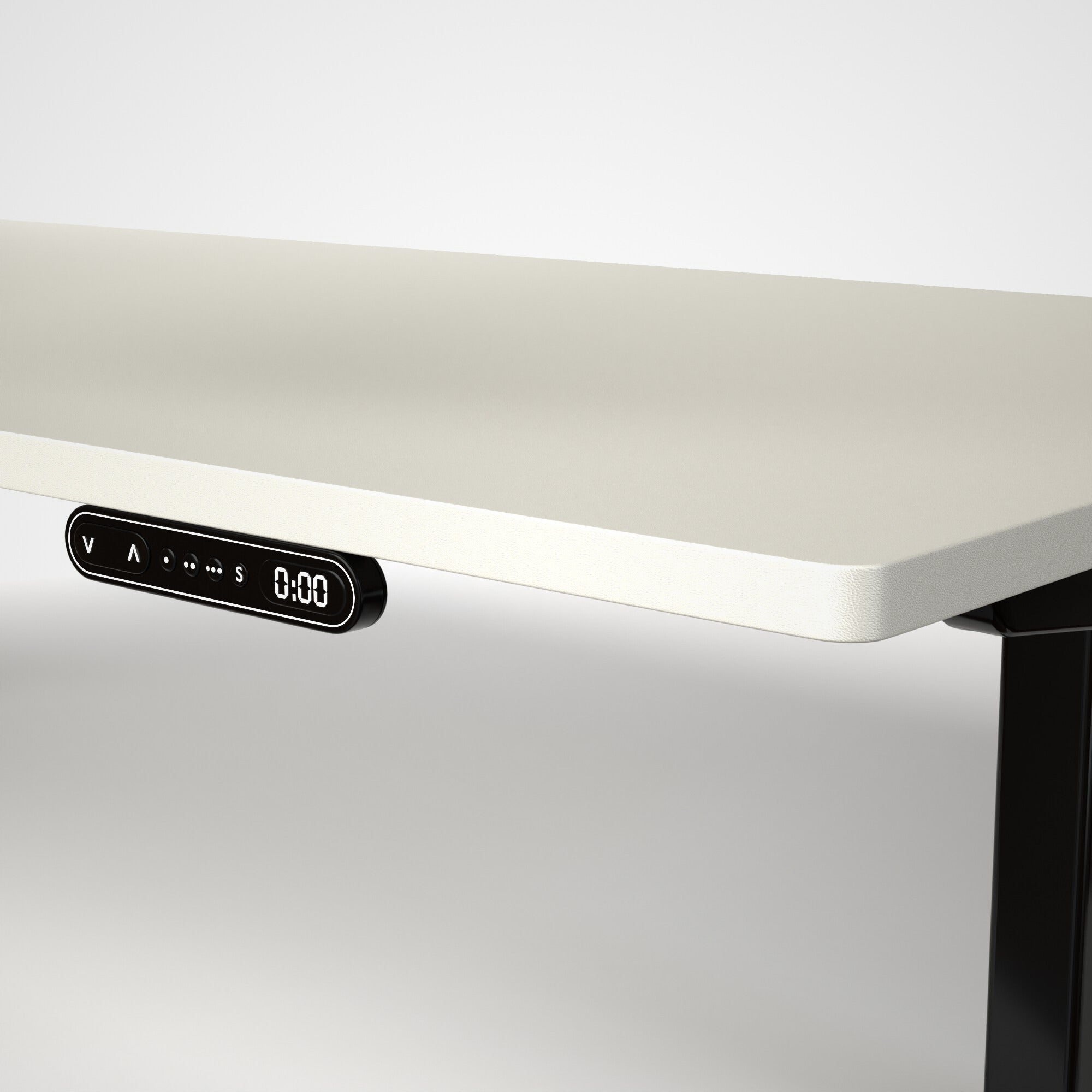 Model 301 | Everyday Electric Sit-Stand Desk (55"x27")  | White | Black Legs