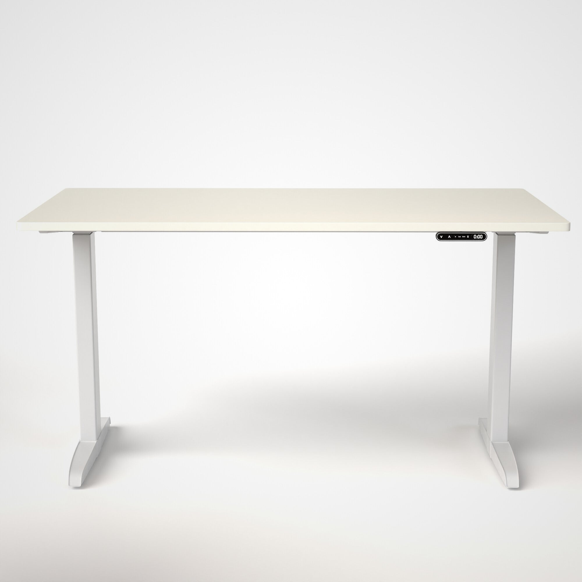 Model 301 | Everyday Electric Sit-Stand Desk (55"x27")  | White | White Legs
