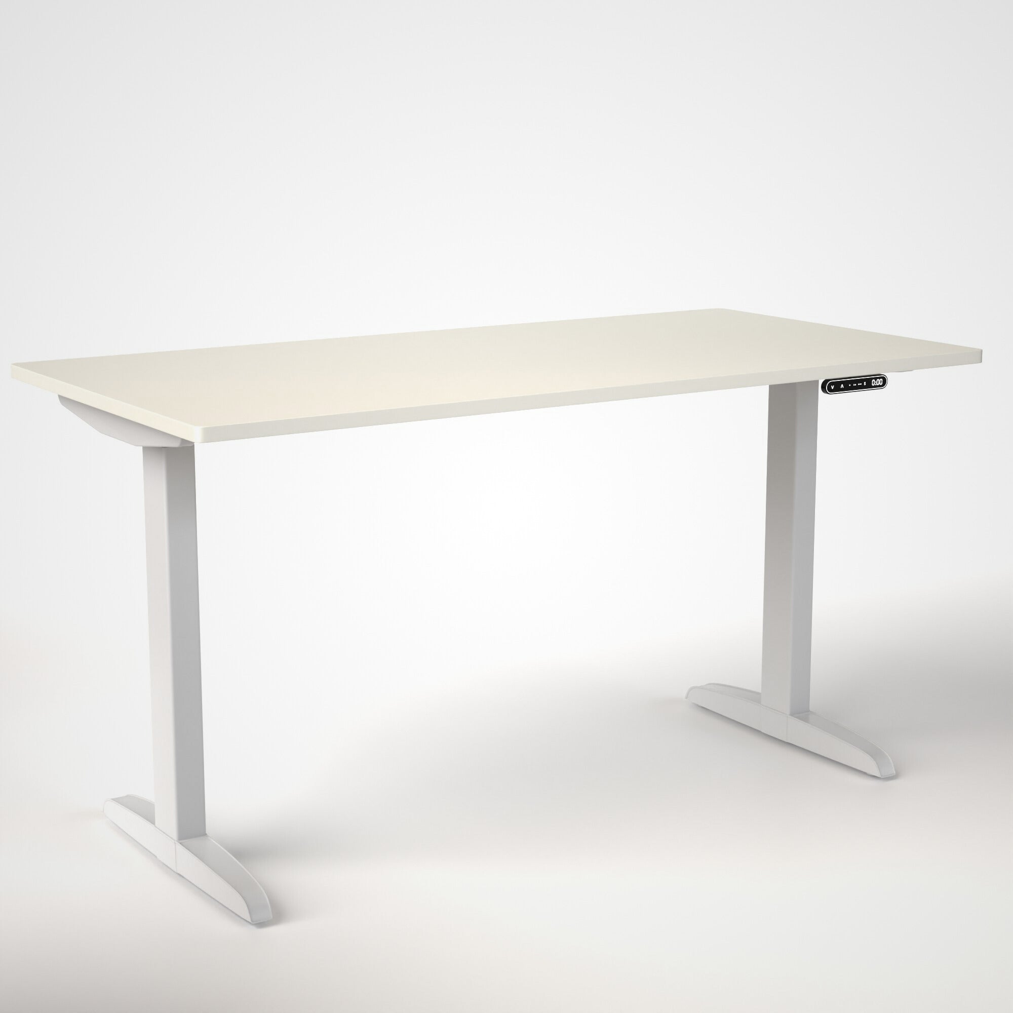 Model 301 | Everyday Electric Sit-Stand Desk (55"x27")  | White | White Legs