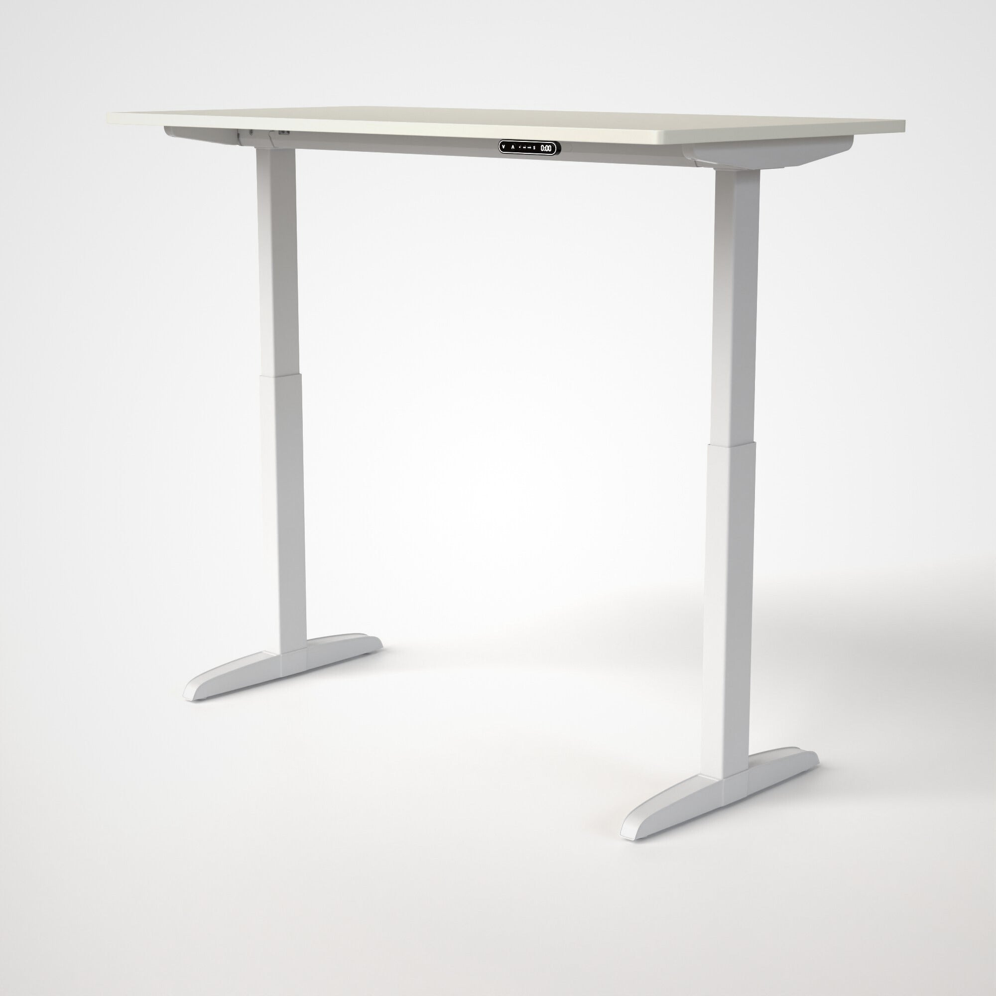 Model 301 | Everyday Electric Sit-Stand Desk (55"x27")  | White | White Legs