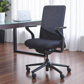Pelicanwork Model 92 Onyx ergonomic office chair in black mesh, modern workspace setting