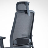 Pelicanwork Model 1317 ergonomic office chair black mesh backrest and adjustable headrest