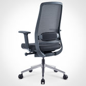 Pelicanwork Model 13 ergonomic office chair in black mesh with adjustable lumbar support