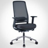 Pelicanwork Model 13 black ergonomic office chair with mesh back and adjustable armrests