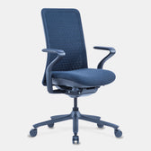 Pelicanwork Model 92 Ocean ergonomic office chair in blue with mesh back and adjustable arms