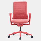 Pelicanwork Model 92 pastel pink ergonomic office chair with mesh back and armrests