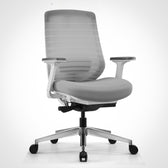 Pelicanwork Model 92 white ergonomic office chair with adjustable armrests