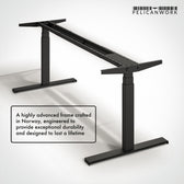 Pelicanwork Model M301 black adjustable standing desk frame, modern ergonomic office desk base