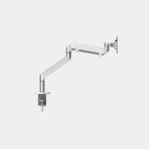 Pelicanwork white adjustable monitor arm for ergonomic office desk setup