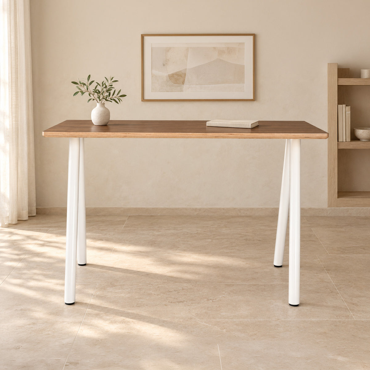 Model 203 Office Desk | Oak Veneer | Black Legs