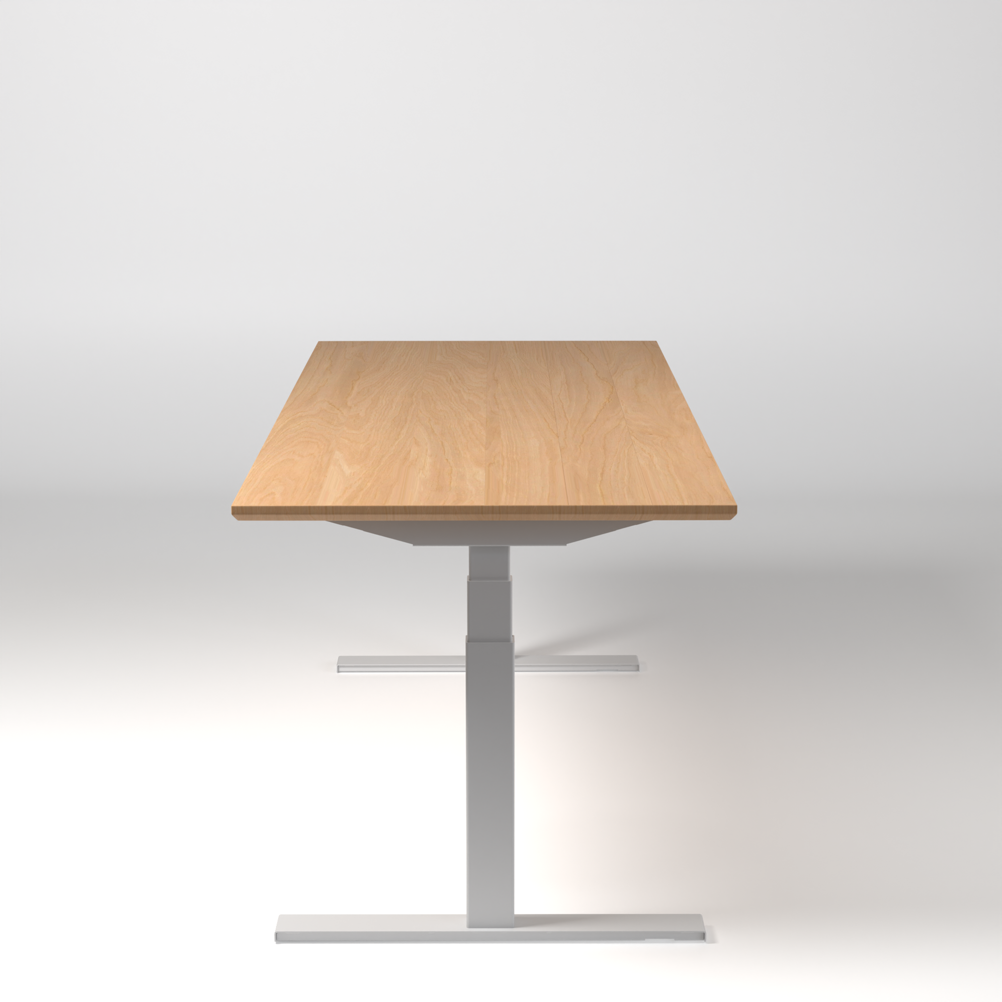 Model 304 | Pro High-Speed Solid-Wood Desk (68"x29") | Oak Wood | White Legs