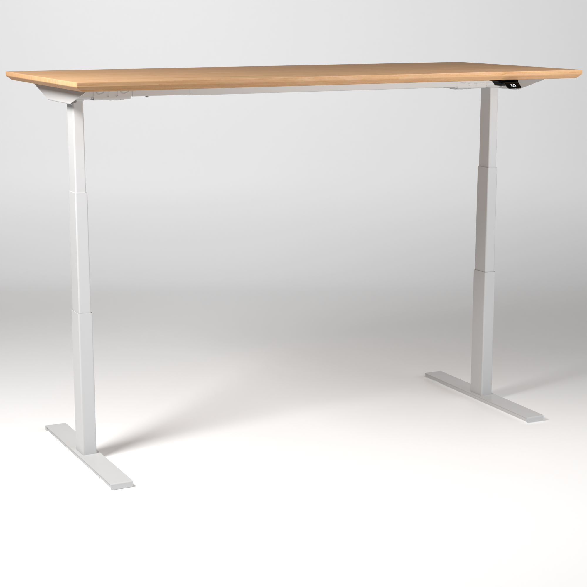 Model 304 | Pro High-Speed Solid-Wood Desk (68"x29") | Oak Wood | White Legs