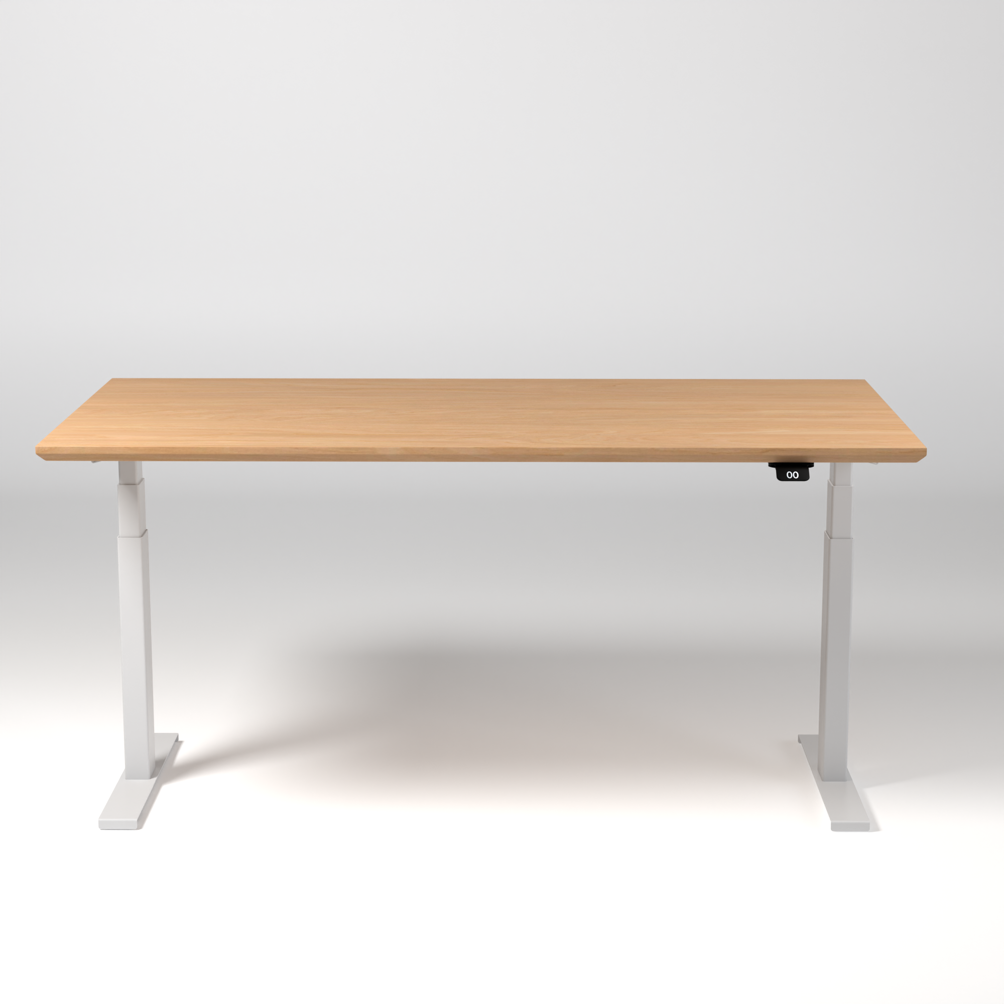 Model 304 | Pro High-Speed Solid-Wood Desk (58"x29") | Oak Wood | White Legs