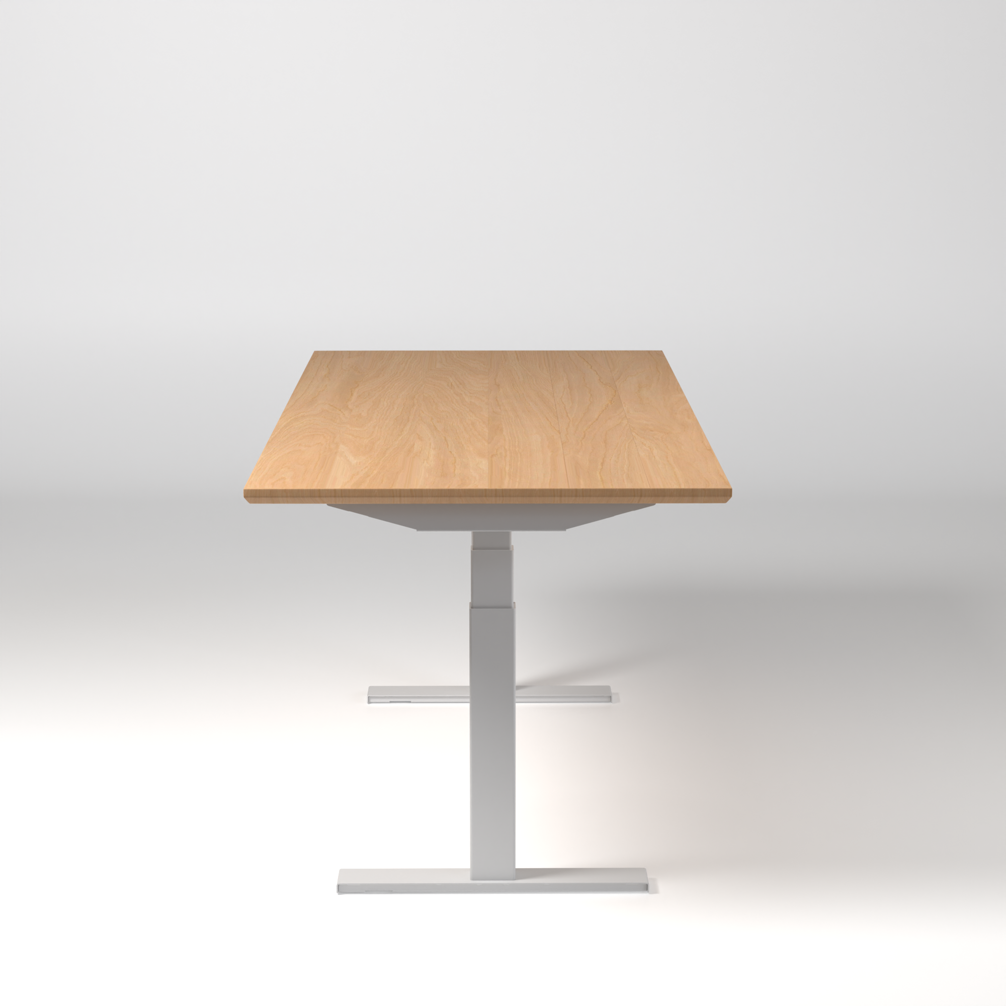 Model 304 | Pro High-Speed Solid-Wood Desk (58"x29") | Oak Wood | White Legs