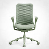 Green Pelicanwork ergonomic office chair with mesh backrest and adjustable armrests