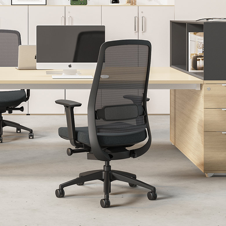 Model 54  Ergonomic Office Chair | Black | Nylon Base