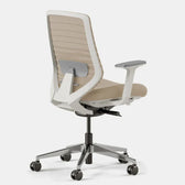 Pelicanwork SW3 beige ergonomic office chair with mesh back and adjustable armrests