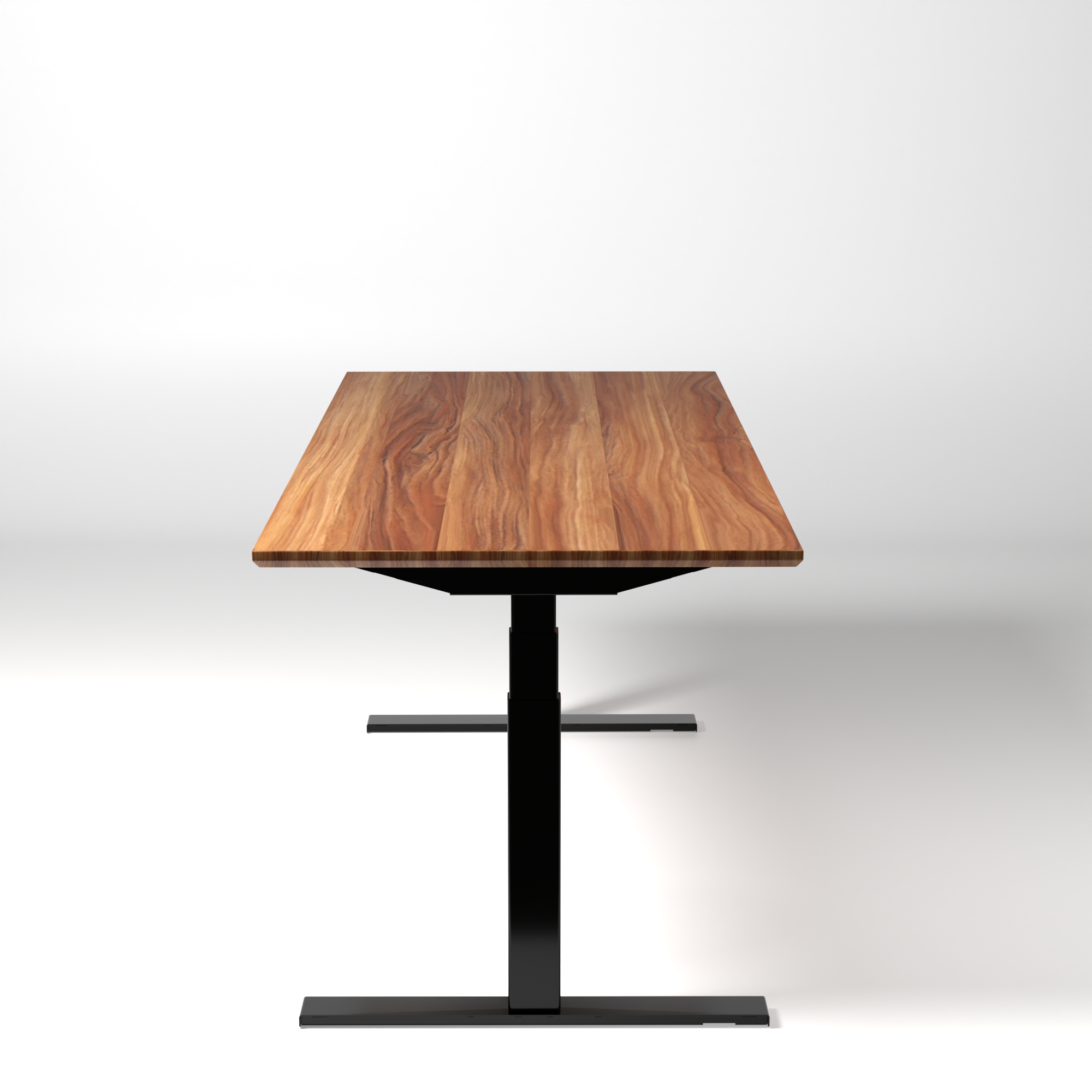 Model 304 | Pro High-Speed Solid-Wood Desk (68"x29") | Teak Wood | Black Legs