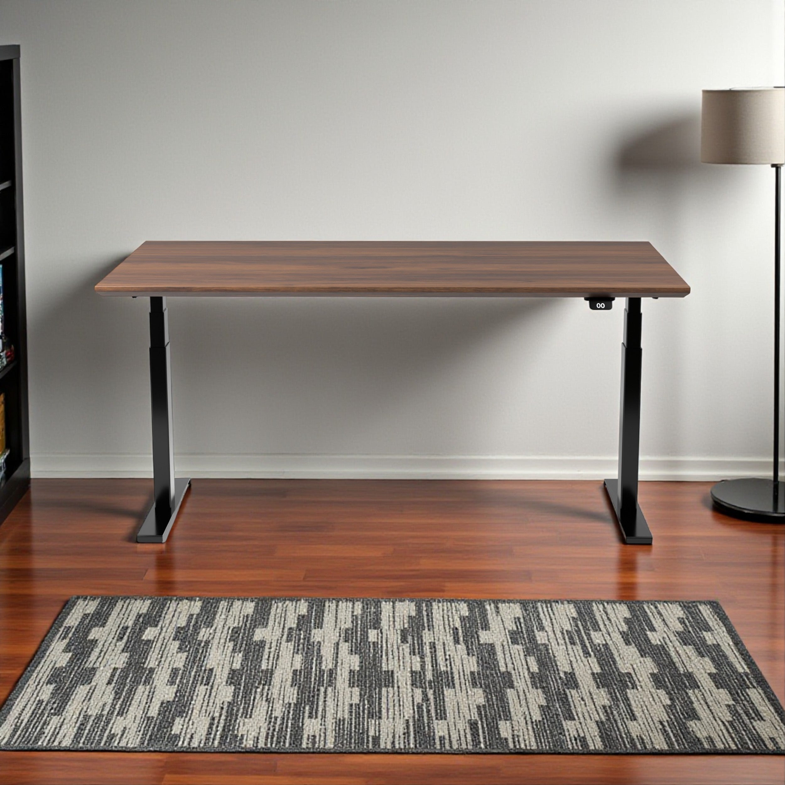 Model 304 | Pro High-Speed Solid-Wood Desk (58"x29") | Walnut Wood | Black Legs