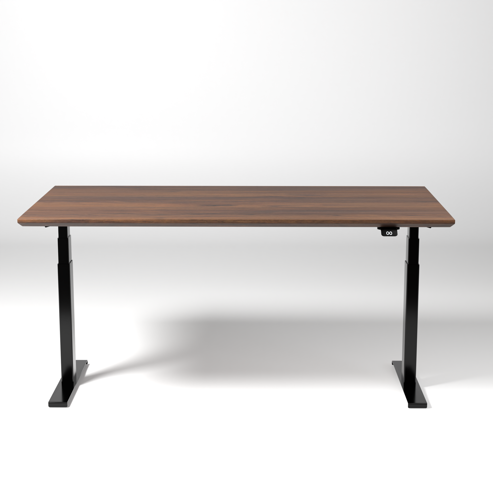 Model 304 | Pro High-Speed Solid-Wood Desk (58"x29") | Walnut Wood | Black Legs
