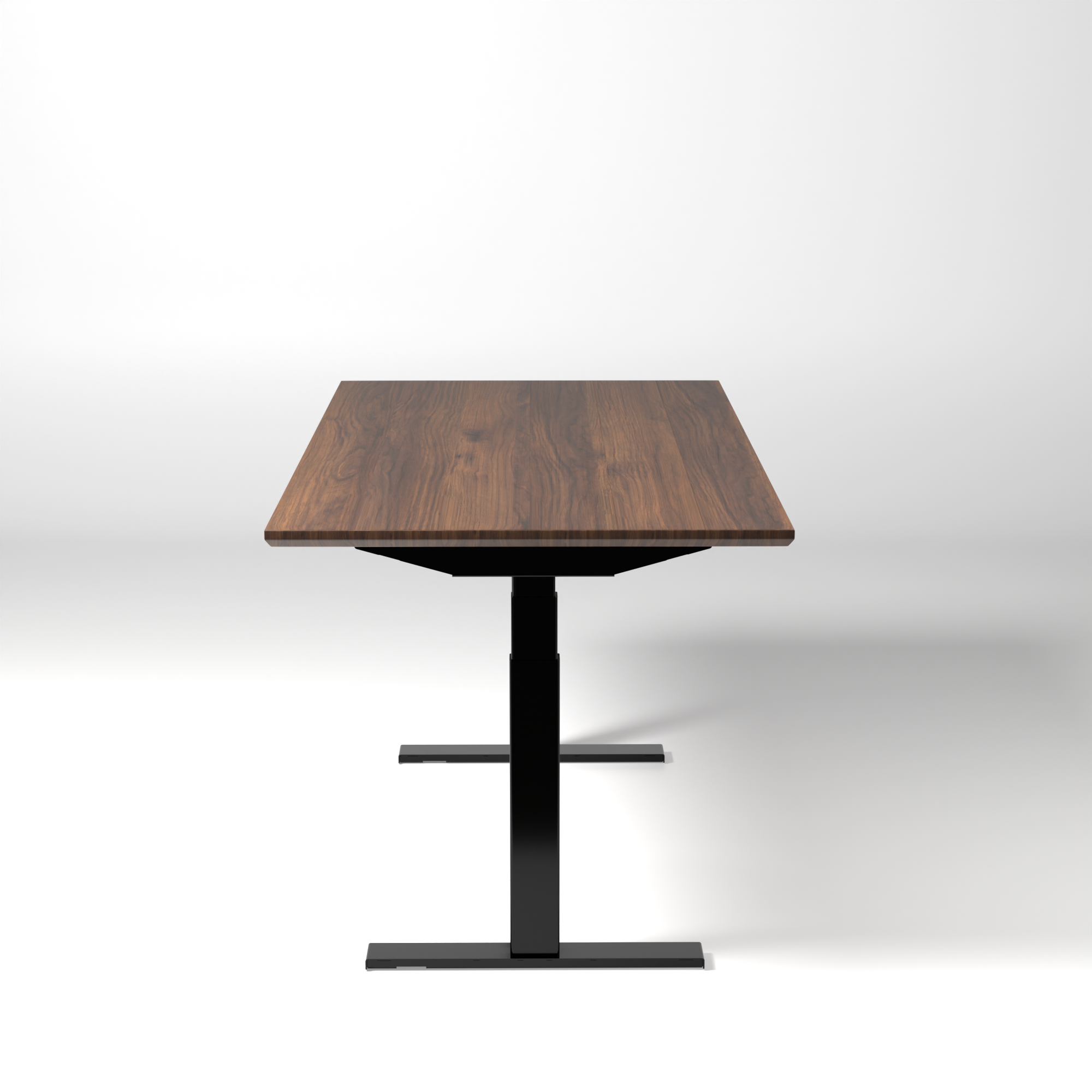 Model 304 | Pro High-Speed Solid-Wood Desk (58"x29") | Walnut Wood | Black Legs