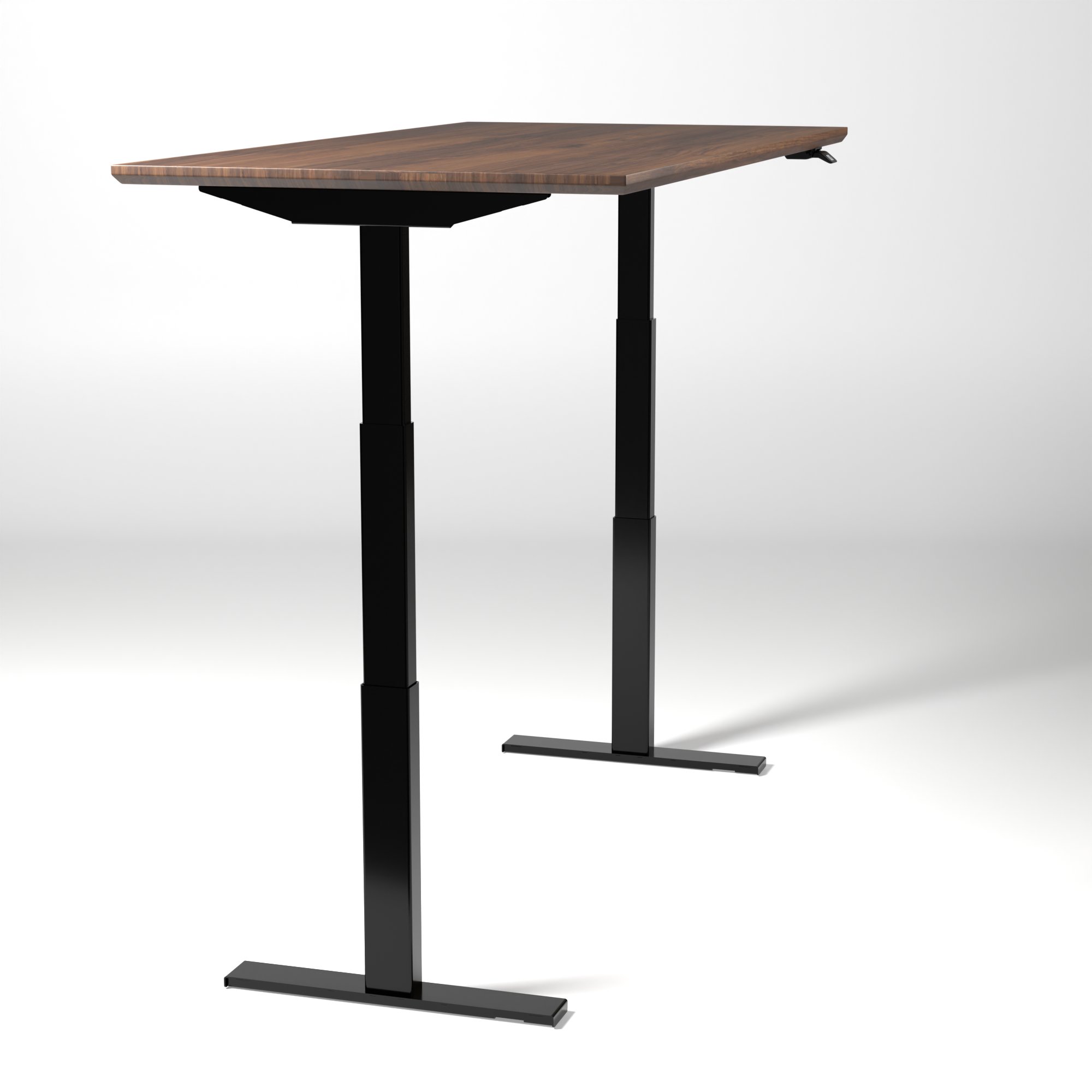 Model 304 | Pro High-Speed Solid-Wood Desk (58"x29") | Walnut Wood | Black Legs