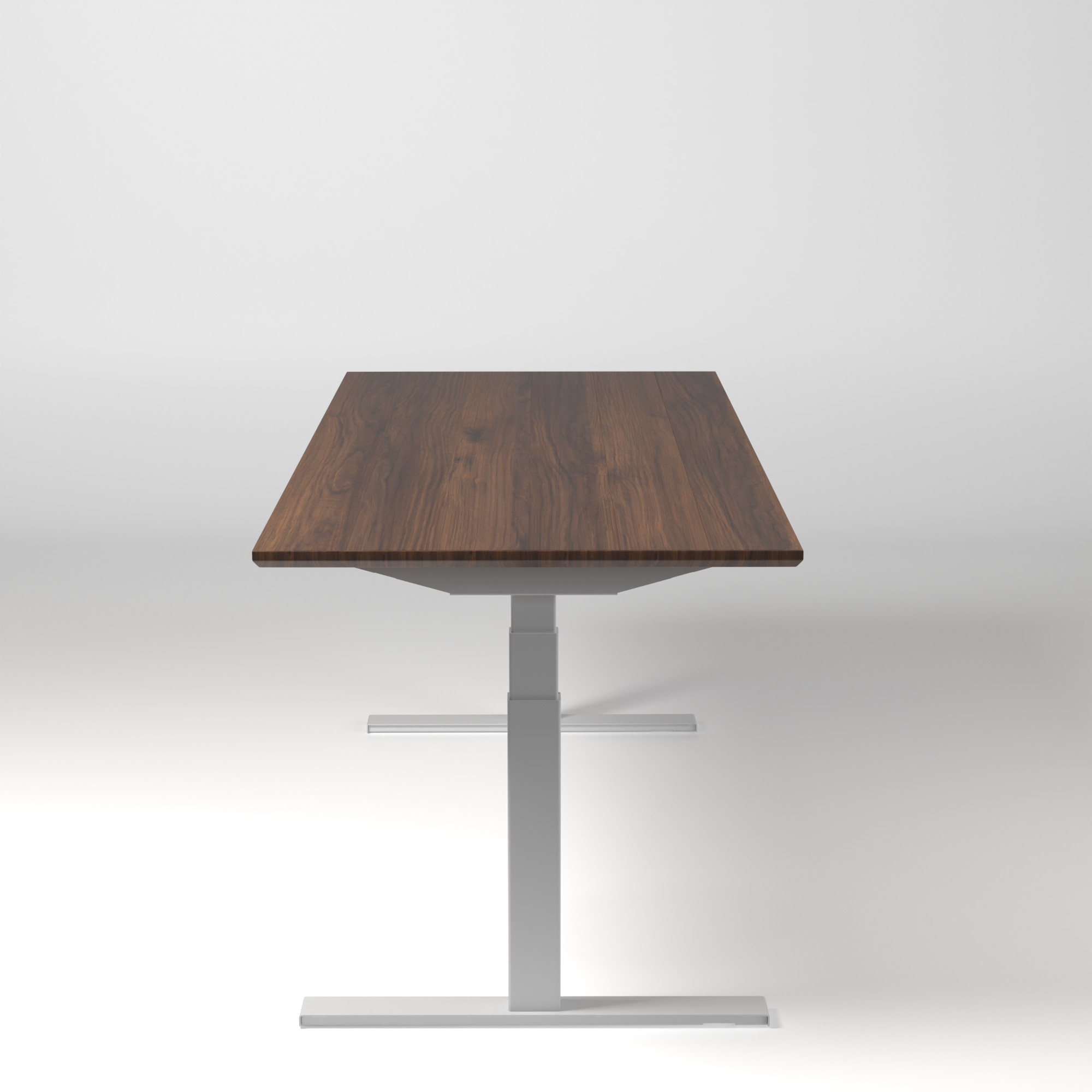 Model 304 | Pro High-Speed Solid-Wood Desk (68"x29") | Walnut Wood | White Legs
