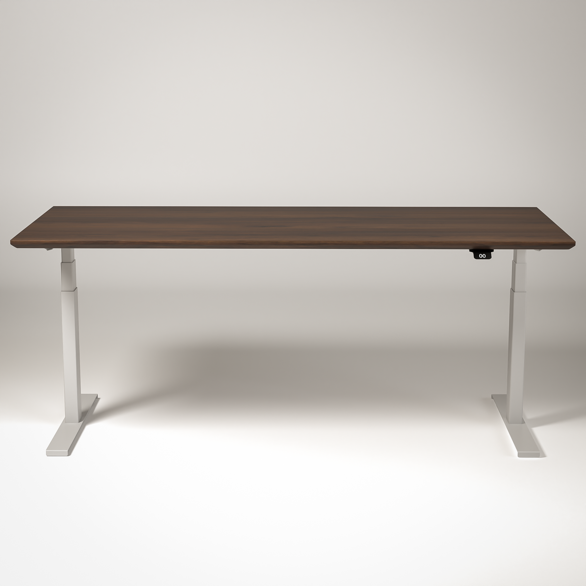 Model 304 | Pro High-Speed Solid-Wood Desk (68"x29") | Walnut Wood | White Legs