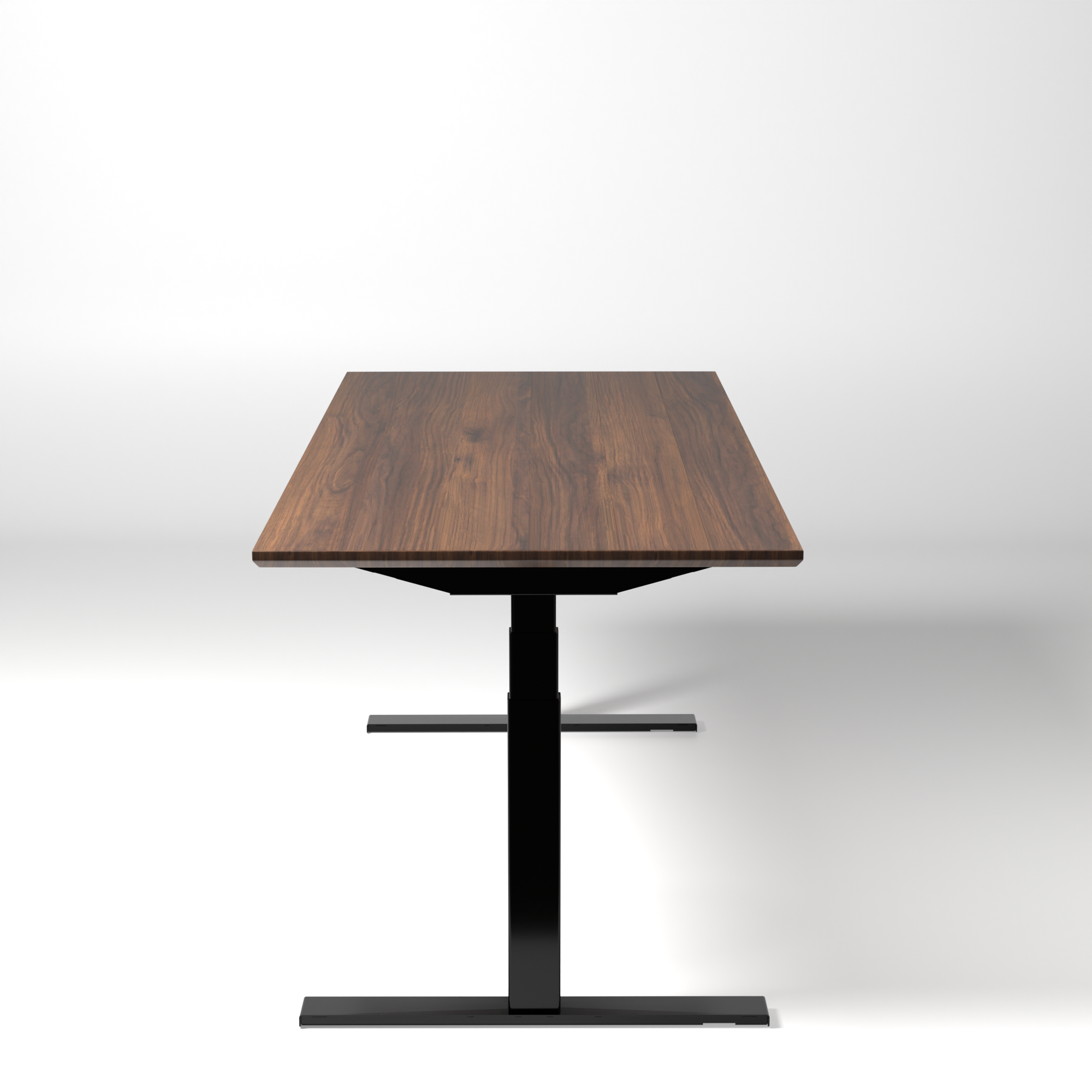 Model 304 | Pro High-Speed Solid-Wood Desk (68"x29") | Walnut Wood | Black Legs